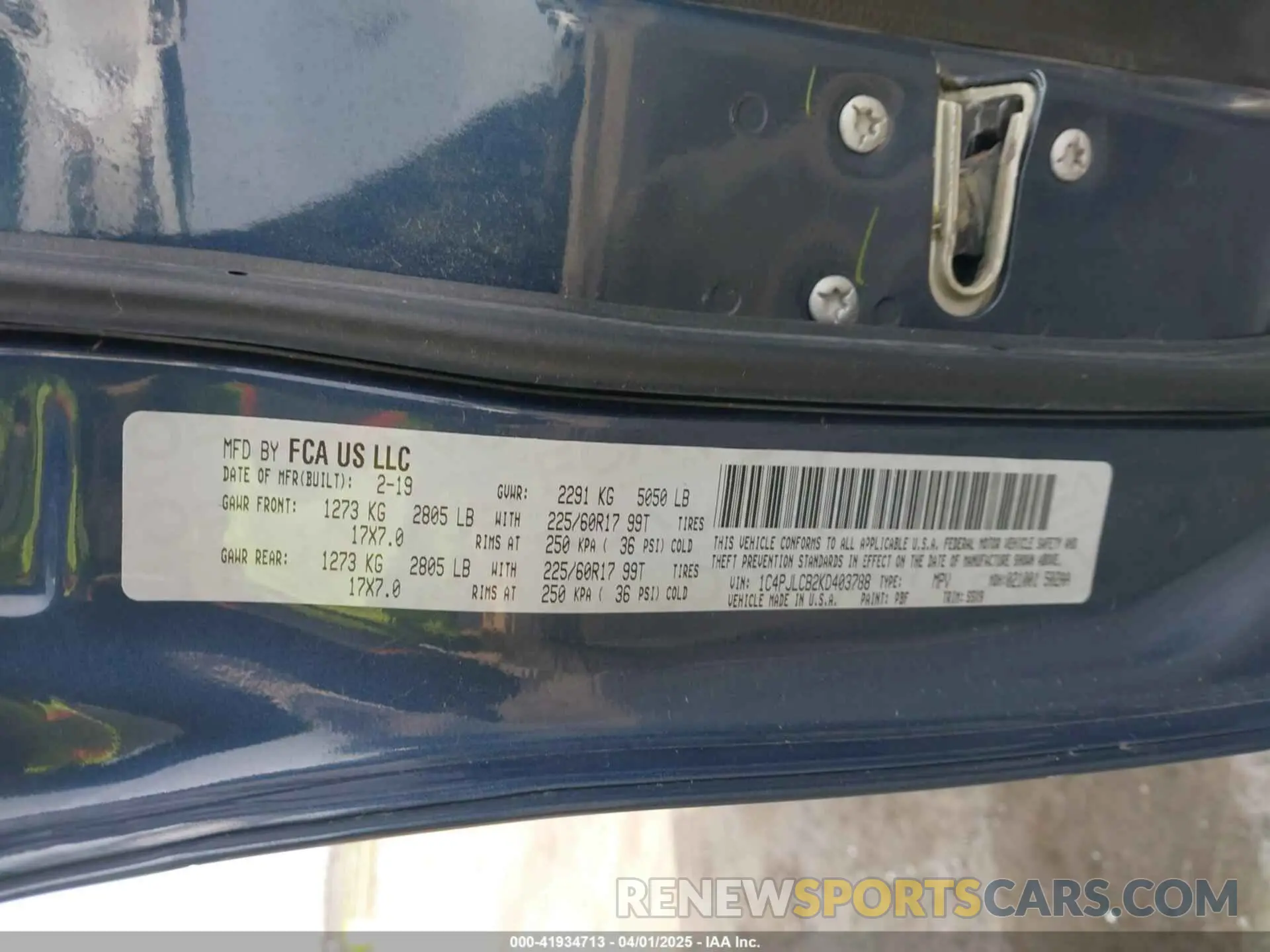 9 fotografías del automóvil dañado 1C4PJLCB2KD403788 JEEP CHEROKEE 2019