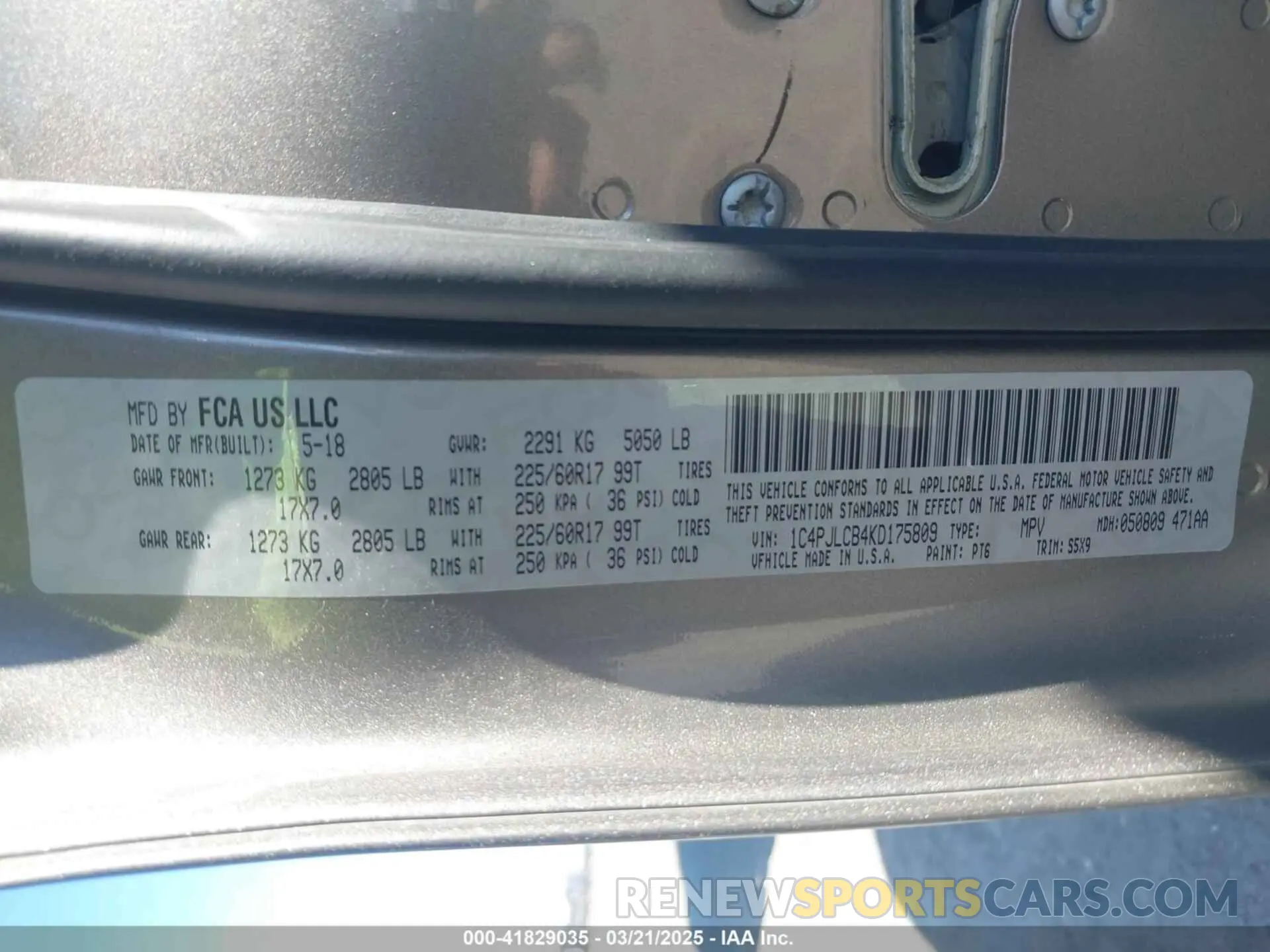 9 fotografías del automóvil dañado 1C4PJLCB4KD175809 JEEP CHEROKEE 2019