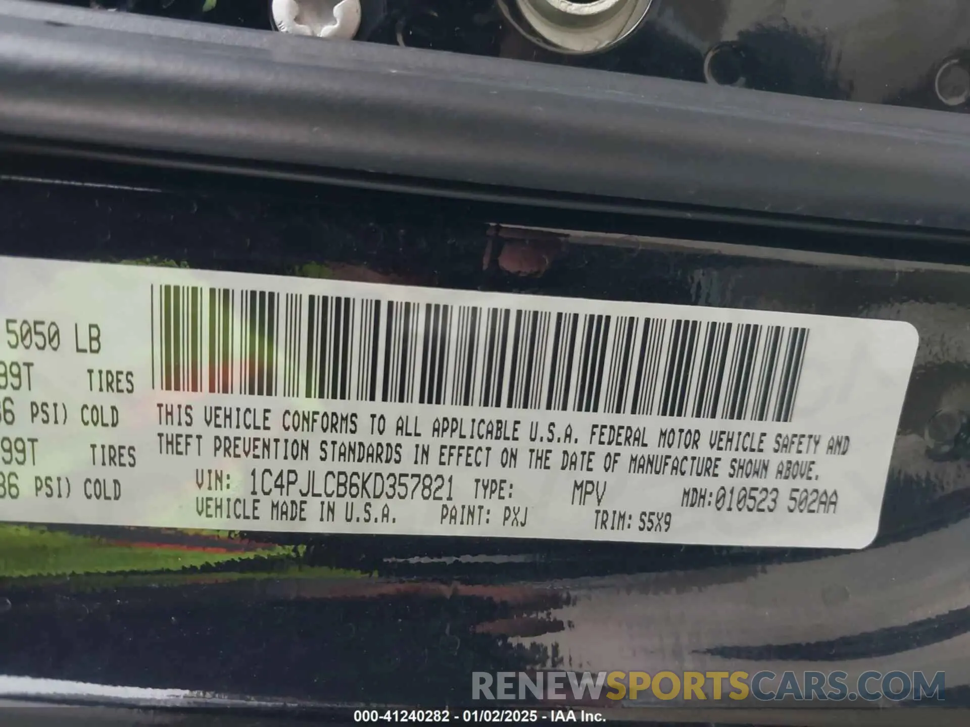 9 fotografías del automóvil dañado 1C4PJLCB6KD357821 JEEP CHEROKEE 2019