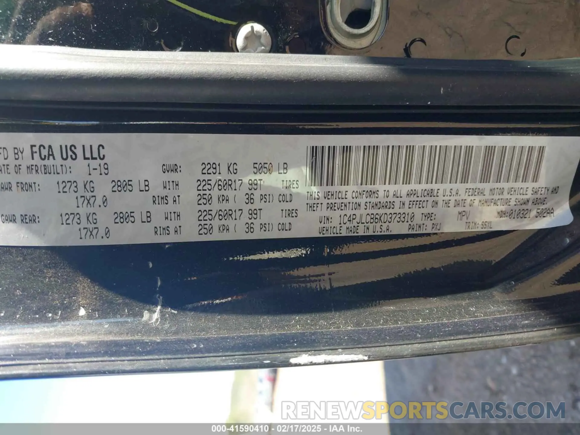 9 fotografías del automóvil dañado 1C4PJLCB6KD373310 JEEP CHEROKEE 2019