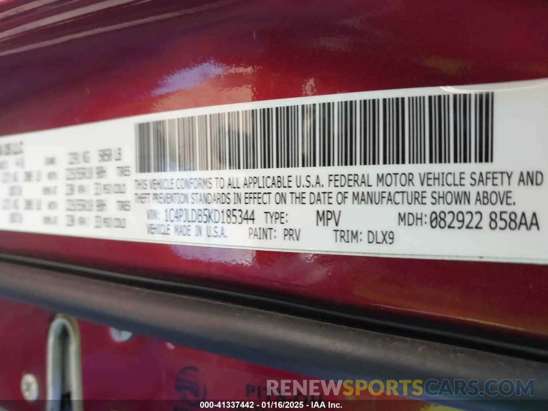 9 fotografías del automóvil dañado 1C4PJLDB5KD185344 JEEP CHEROKEE 2019