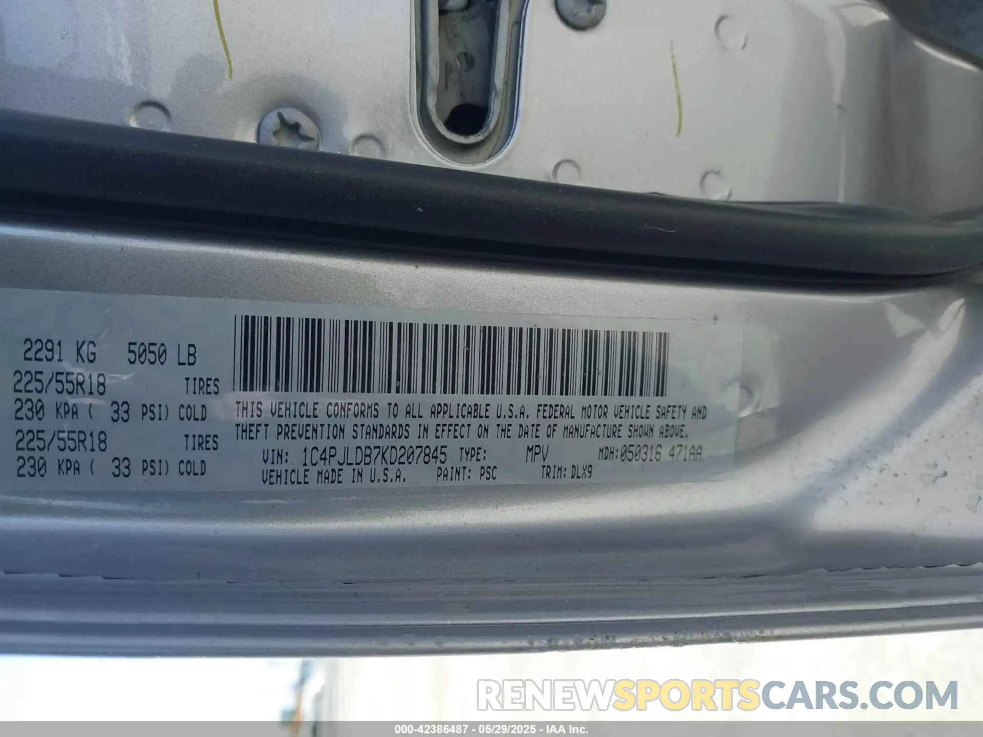 9 fotografías del automóvil dañado 1C4PJLDB7KD207845 JEEP CHEROKEE 2019