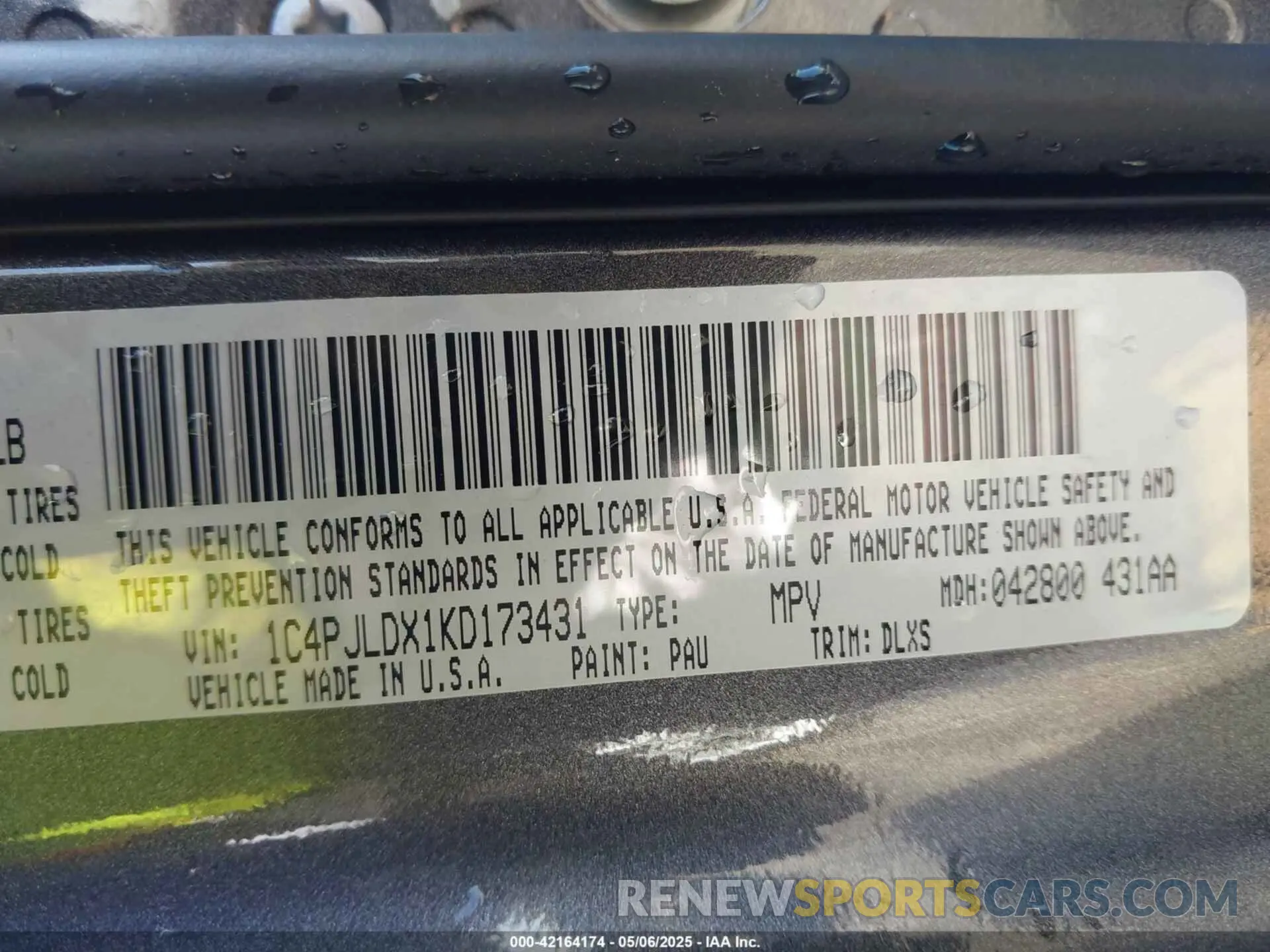9 fotografías del automóvil dañado 1C4PJLDX1KD173431 JEEP CHEROKEE 2019