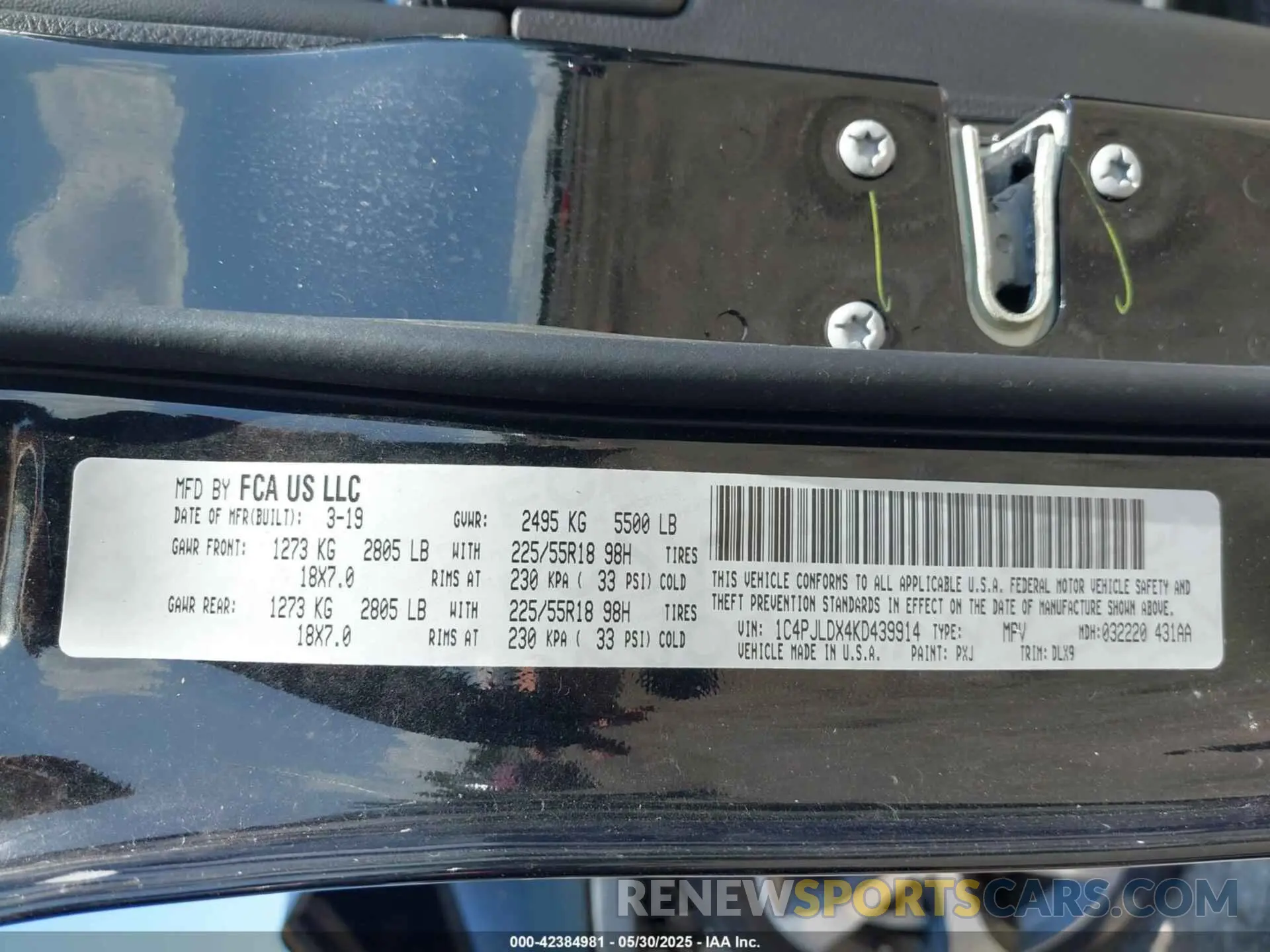 9 fotografías del automóvil dañado 1C4PJLDX4KD439914 JEEP CHEROKEE 2019