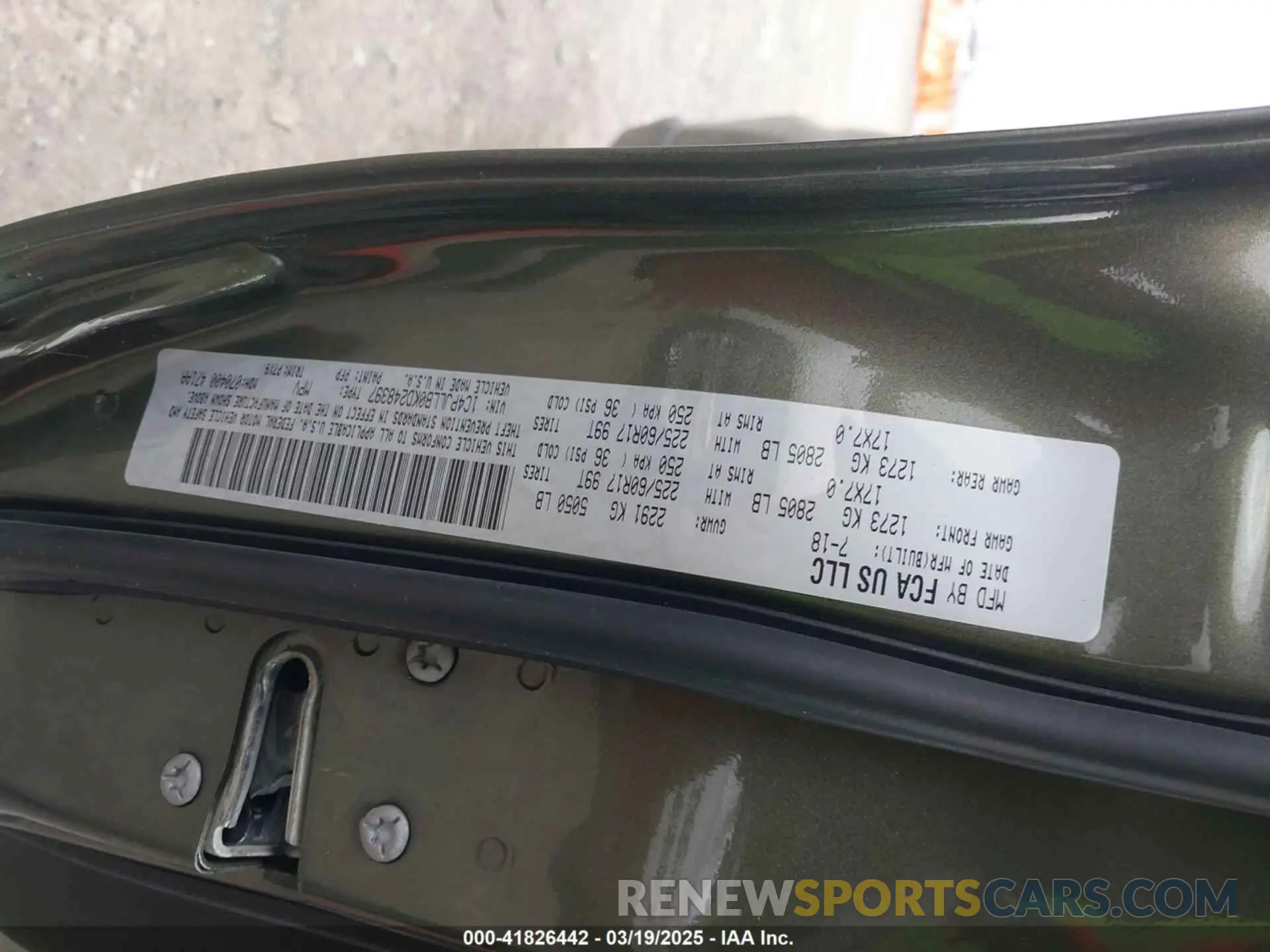 7 fotografías del automóvil dañado 1C4PJLLB0KD248397 JEEP CHEROKEE 2019