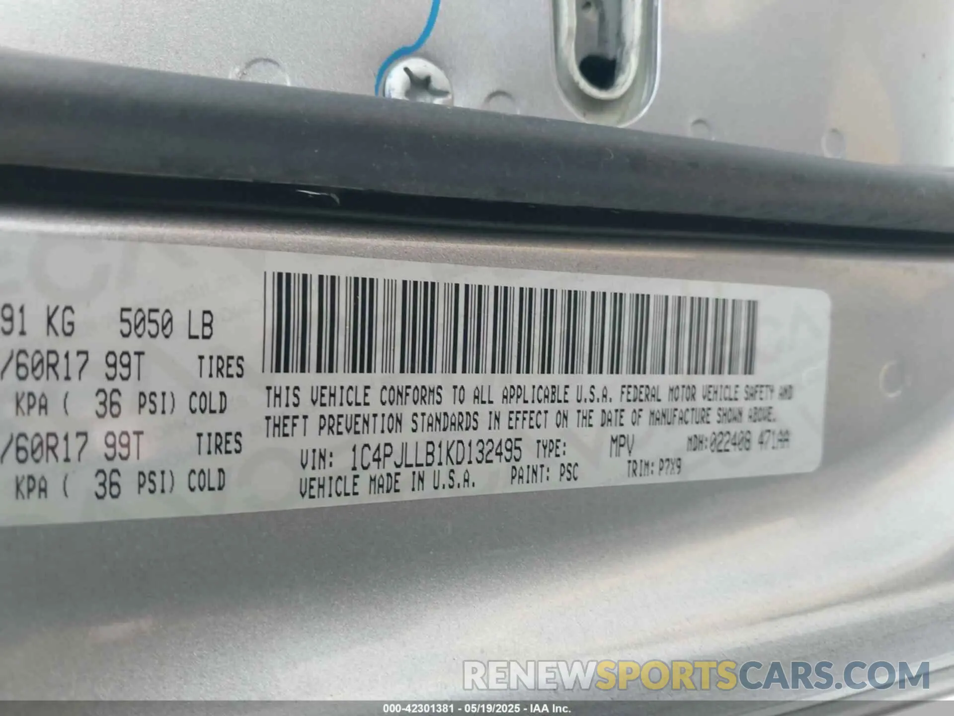 9 fotografías del automóvil dañado 1C4PJLLB1KD132495 JEEP CHEROKEE 2019
