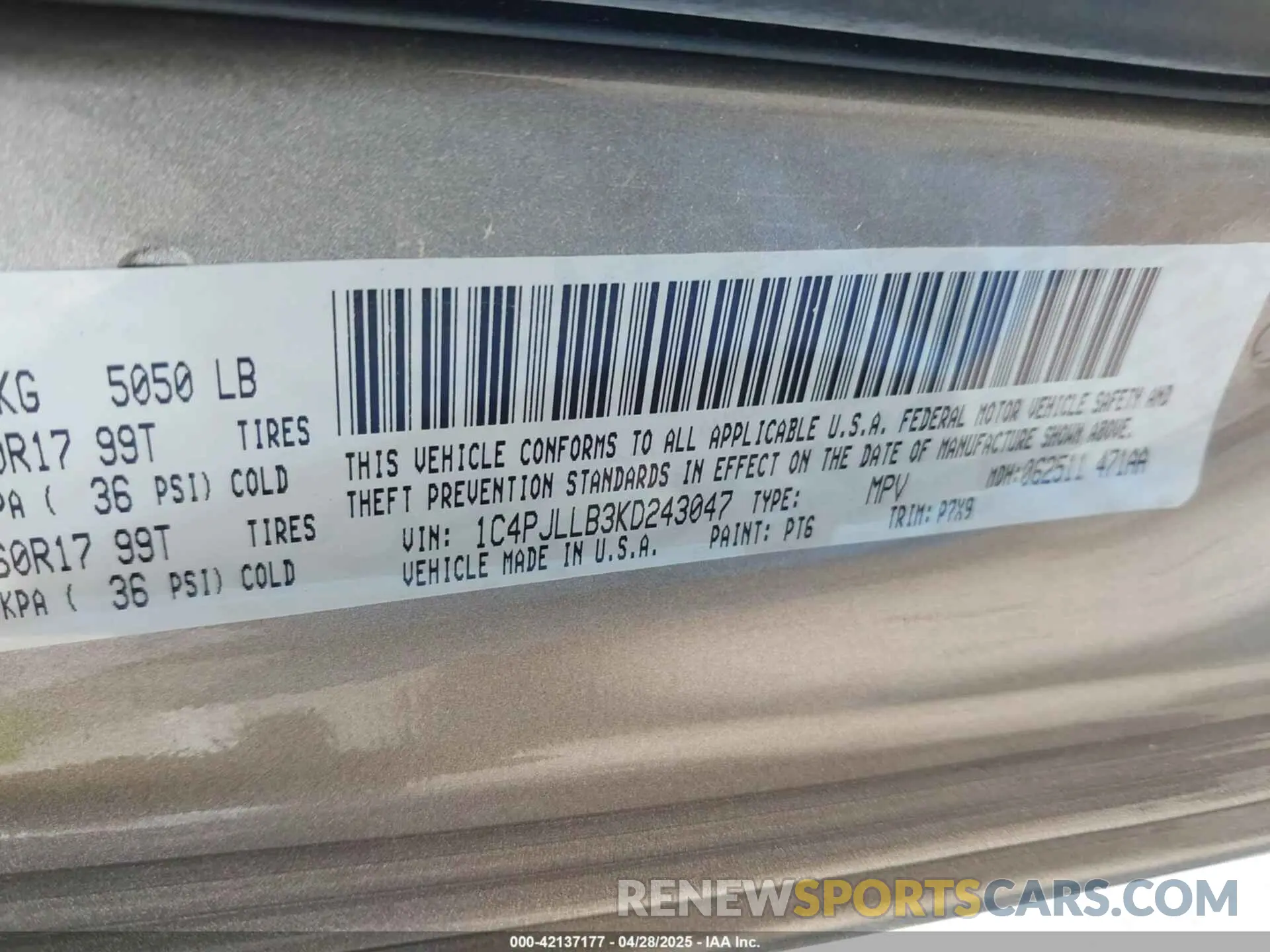 9 fotografías del automóvil dañado 1C4PJLLB3KD243047 JEEP CHEROKEE 2019