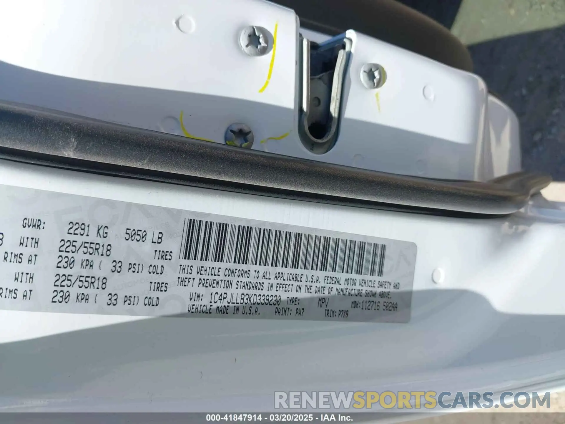 9 fotografías del automóvil dañado 1C4PJLLB3KD339230 JEEP CHEROKEE 2019