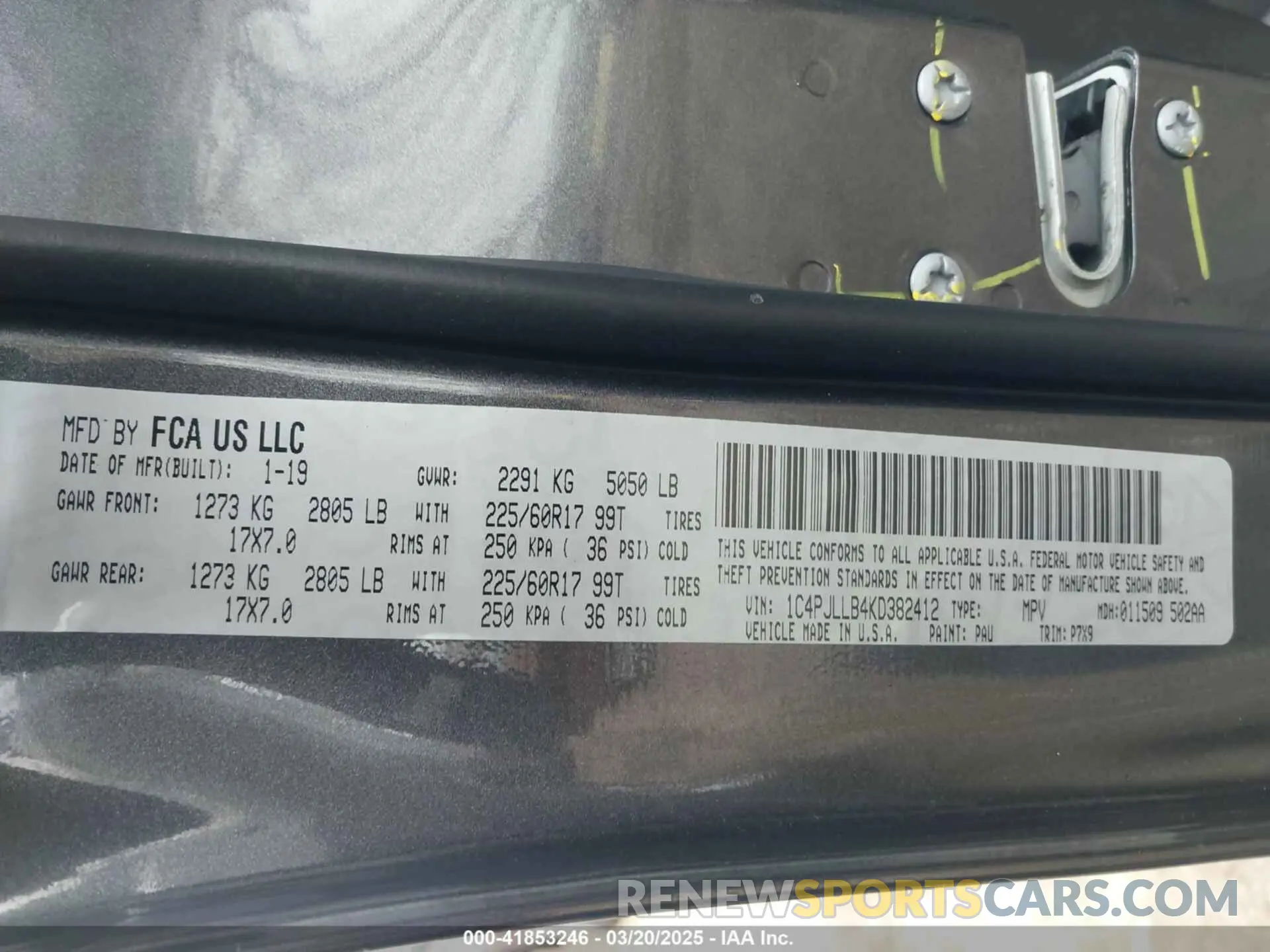 9 fotografías del automóvil dañado 1C4PJLLB4KD382412 JEEP CHEROKEE 2019