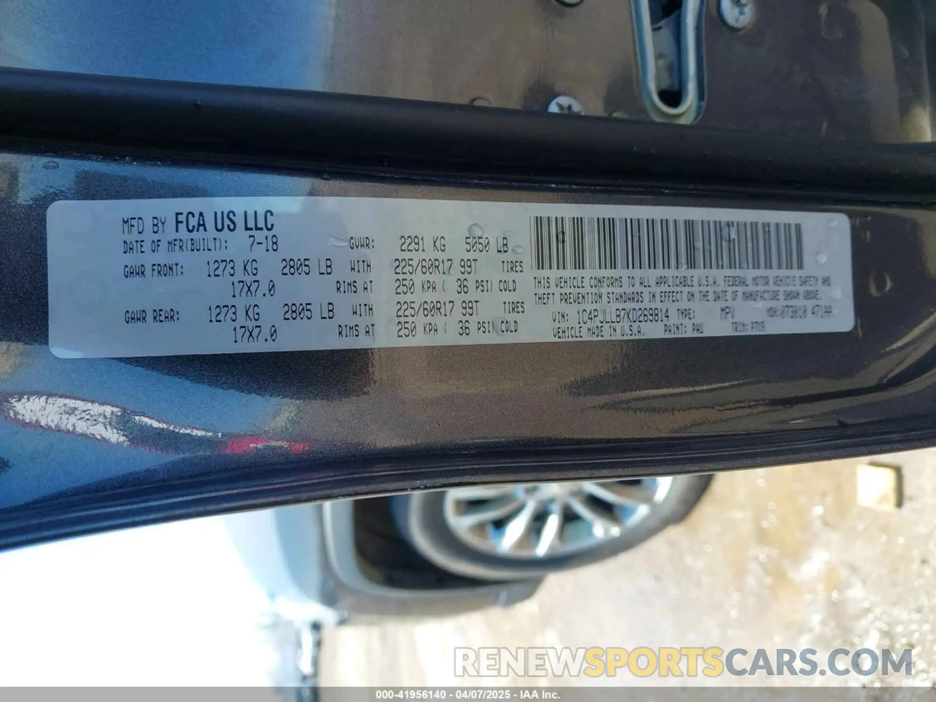 9 fotografías del automóvil dañado 1C4PJLLB7KD269814 JEEP CHEROKEE 2019