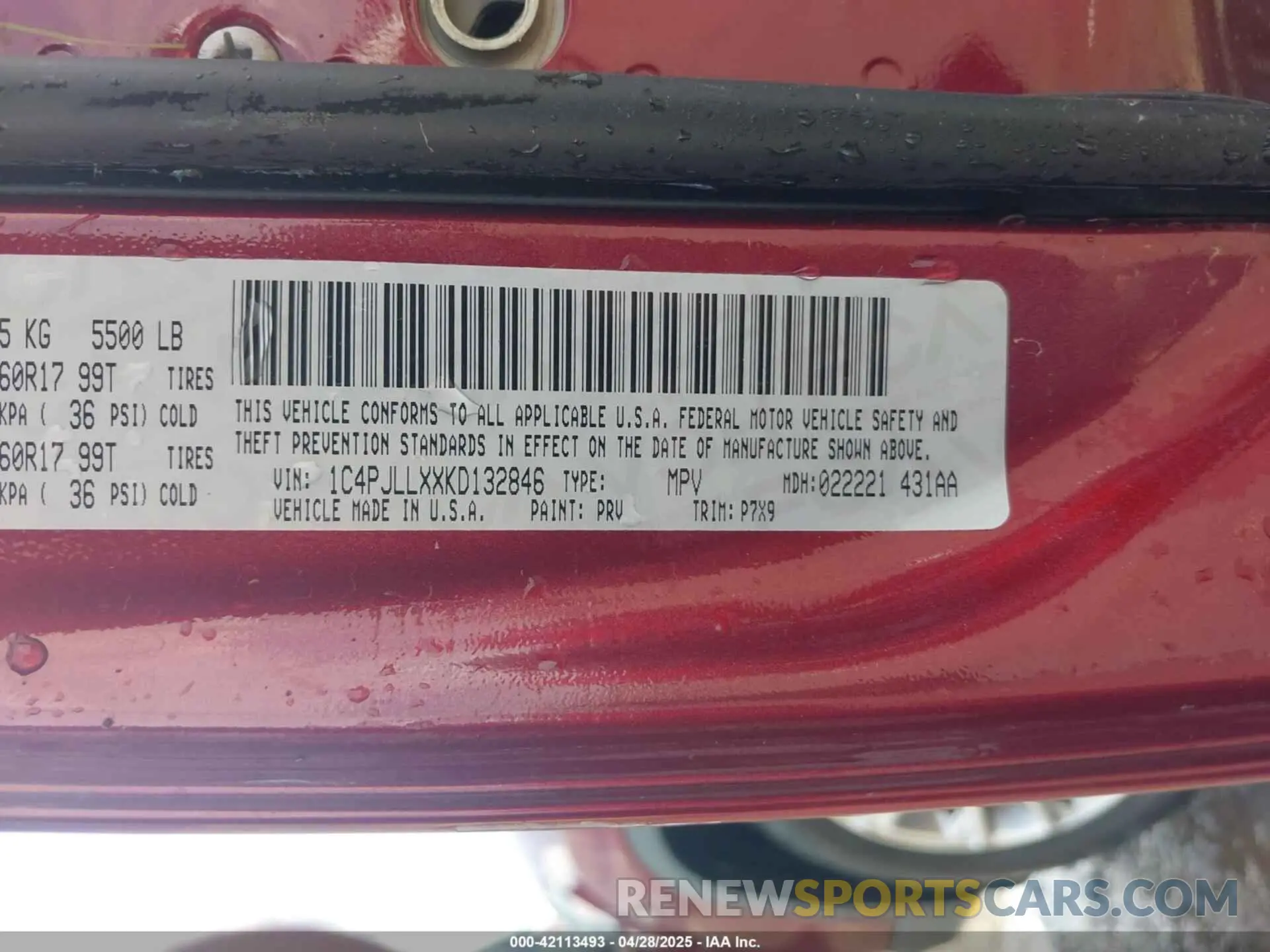 9 fotografías del automóvil dañado 1C4PJLLXXKD132846 JEEP CHEROKEE 2019