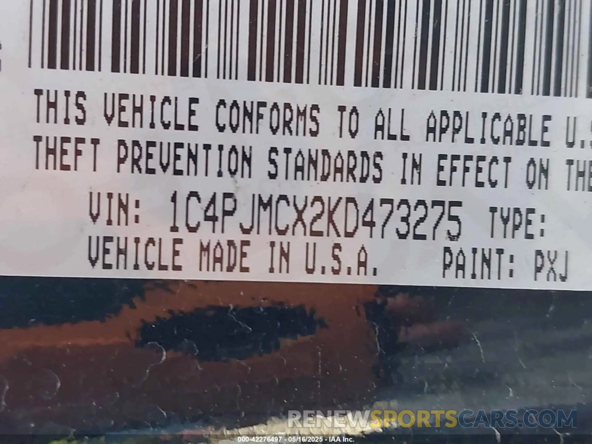 9 fotografías del automóvil dañado 1C4PJMCX2KD473275 JEEP CHEROKEE 2019