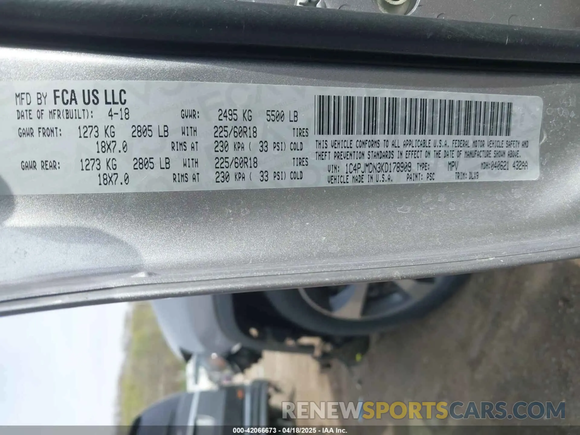 9 fotografías del automóvil dañado 1C4PJMDN3KD178909 JEEP CHEROKEE 2019