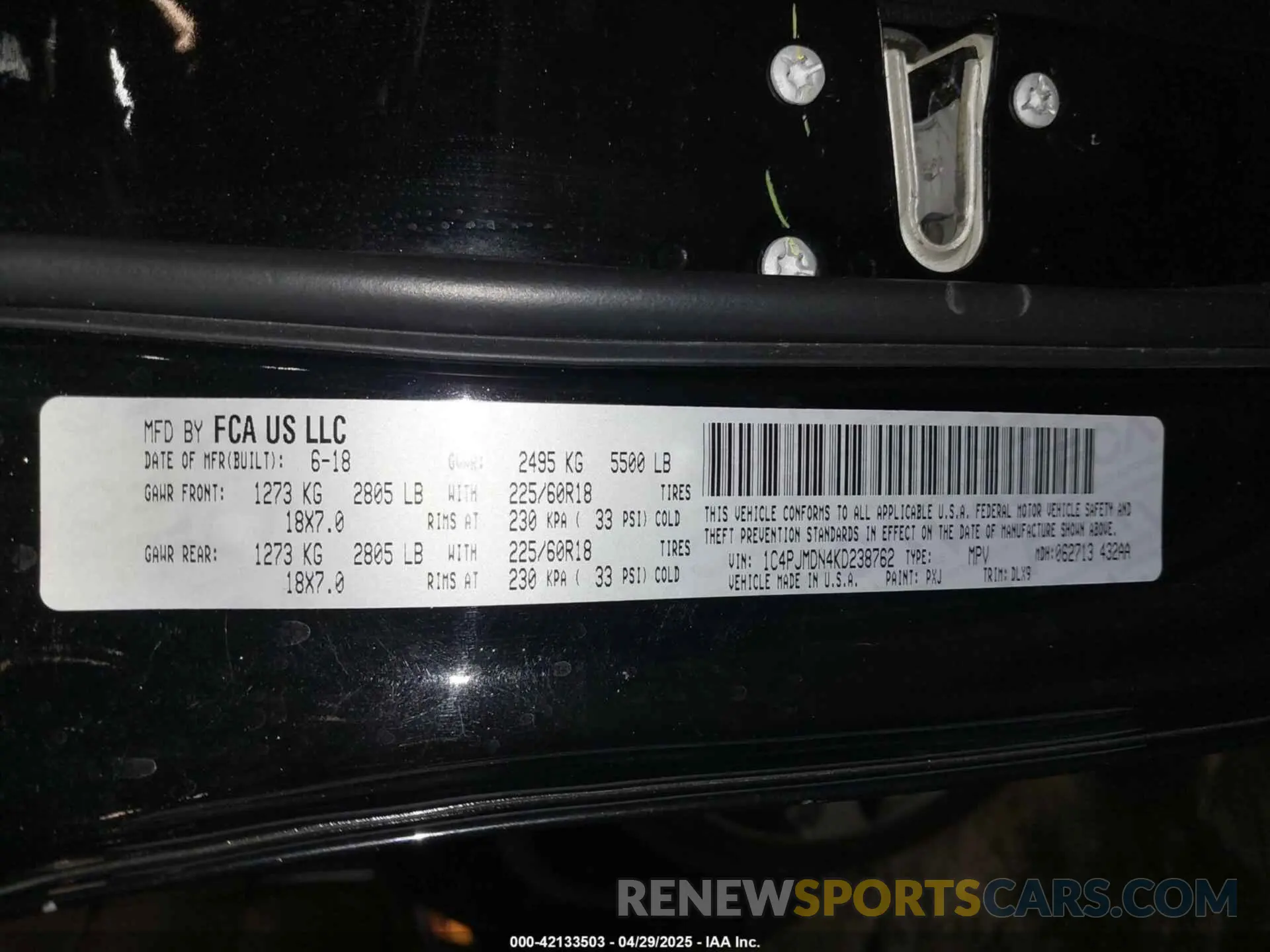 9 fotografías del automóvil dañado 1C4PJMDN4KD238762 JEEP CHEROKEE 2019