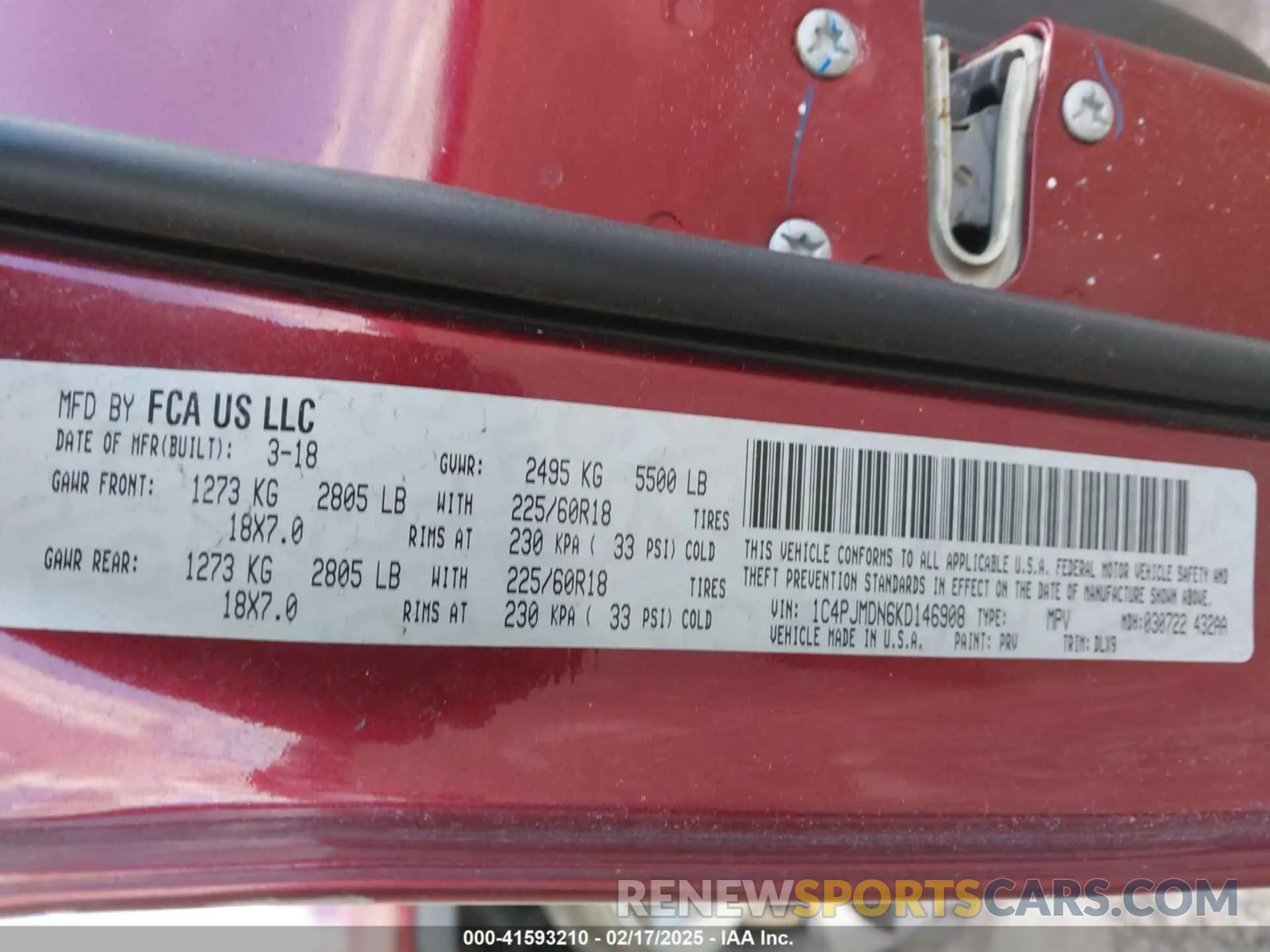 9 fotografías del automóvil dañado 1C4PJMDN6KD146908 JEEP CHEROKEE 2019