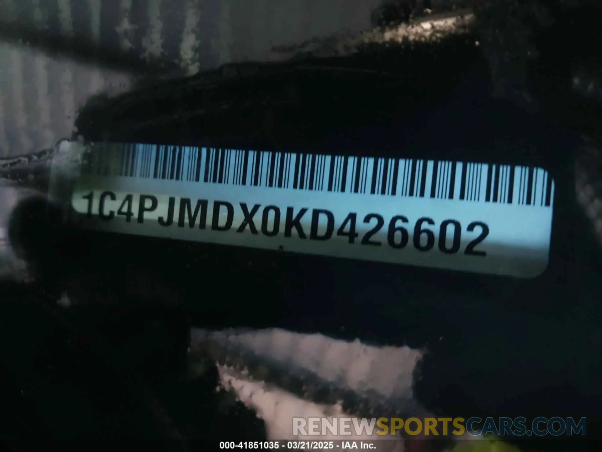 9 fotografías del automóvil dañado 1C4PJMDX0KD426602 JEEP CHEROKEE 2019