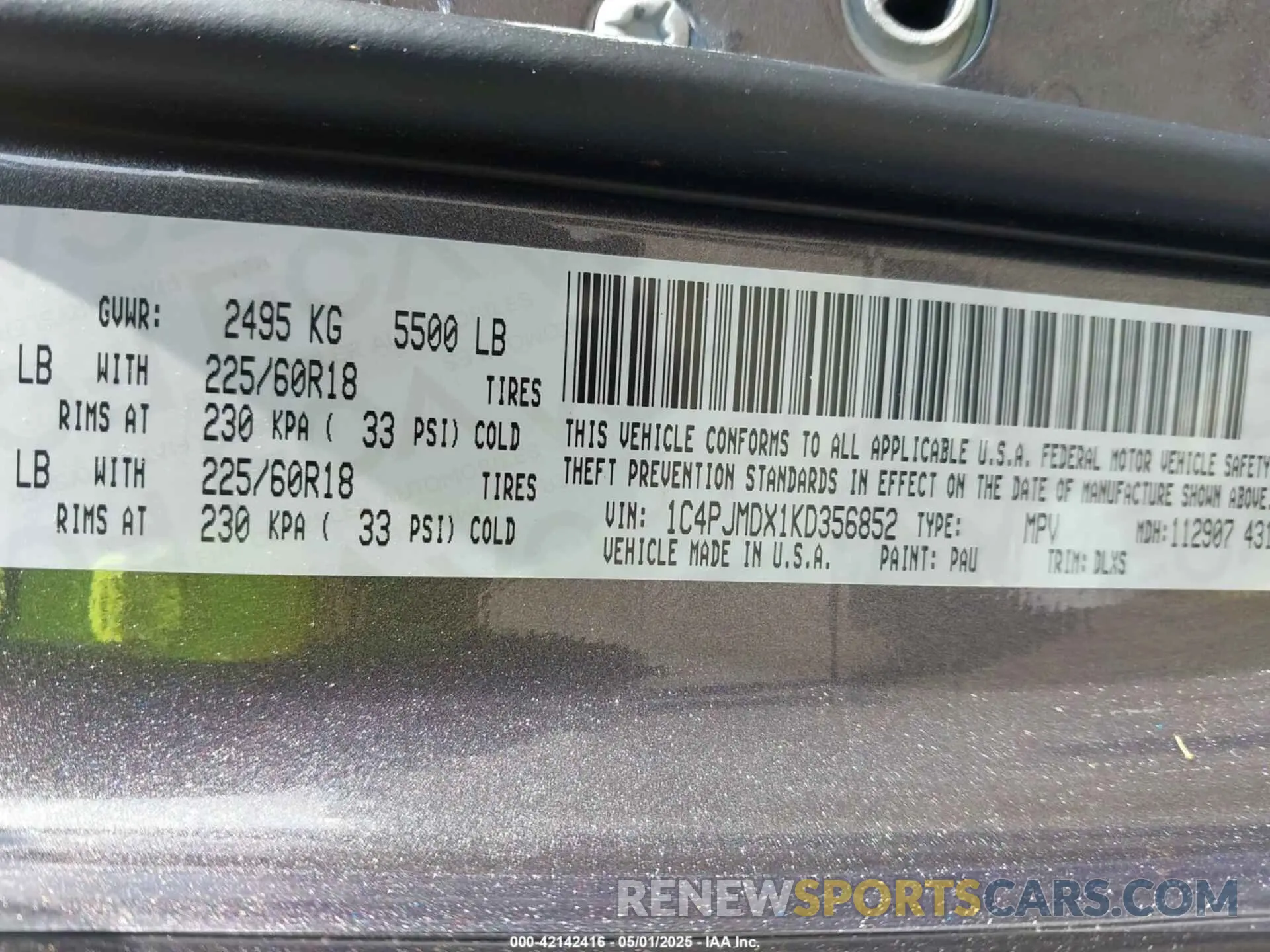 9 fotografías del automóvil dañado 1C4PJMDX1KD356852 JEEP CHEROKEE 2019
