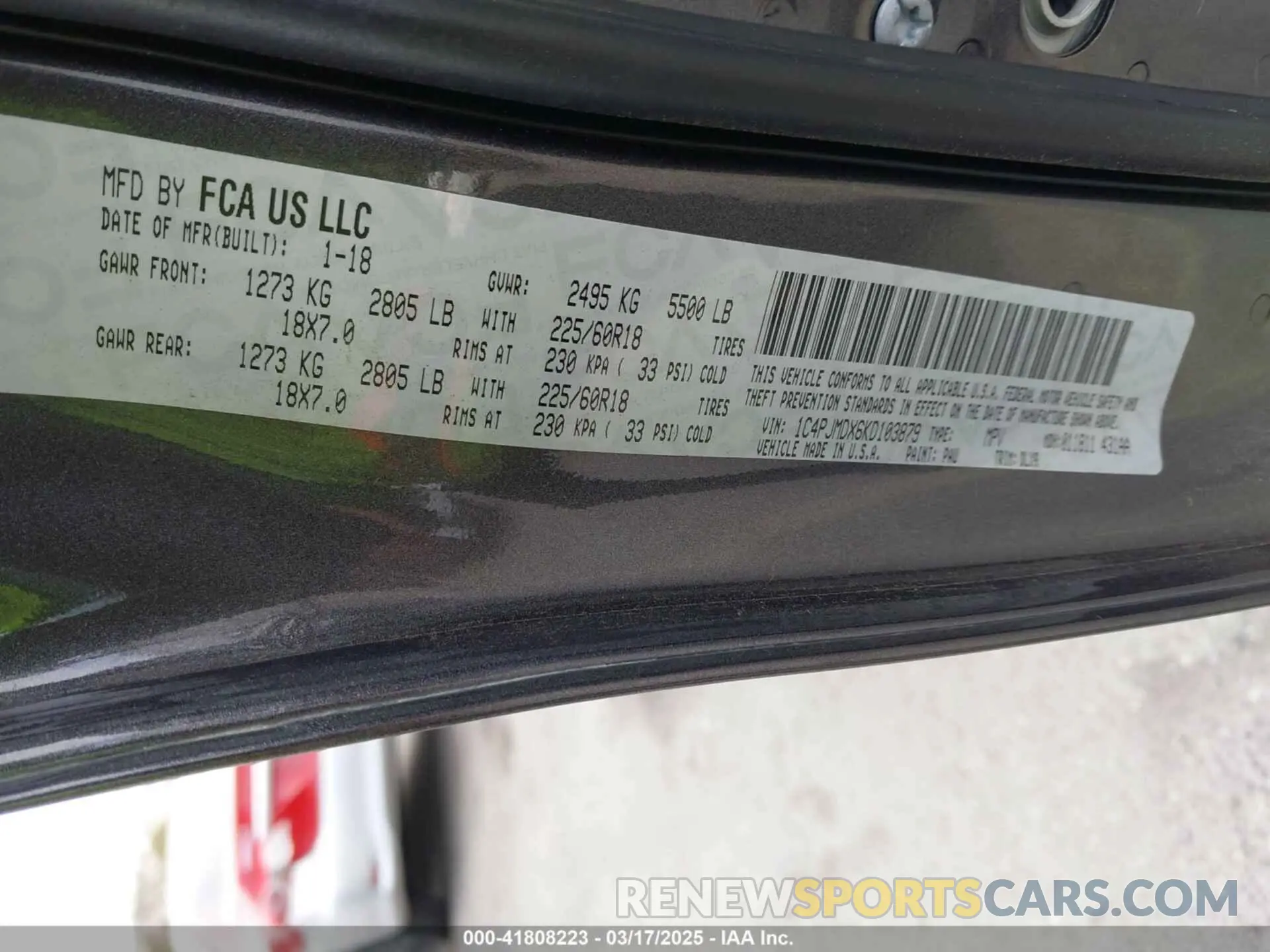 9 fotografías del automóvil dañado 1C4PJMDX6KD103879 JEEP CHEROKEE 2019