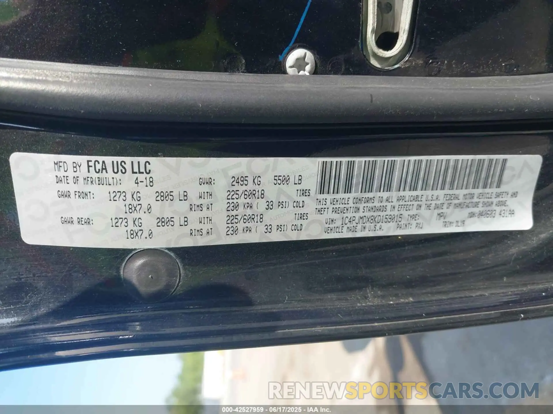 9 fotografías del automóvil dañado 1C4PJMDX8KD159015 JEEP CHEROKEE 2019