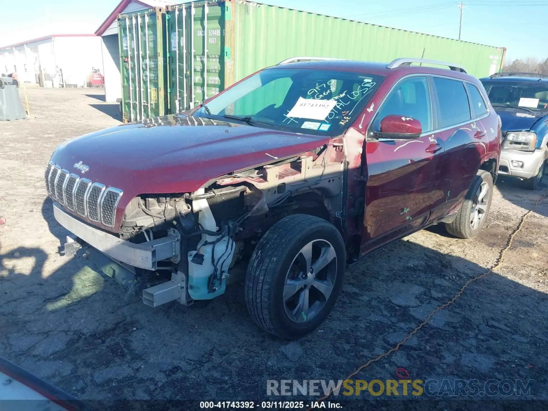 2 fotografías del automóvil dañado 1C4PJMDX8KD441154 JEEP CHEROKEE 2019