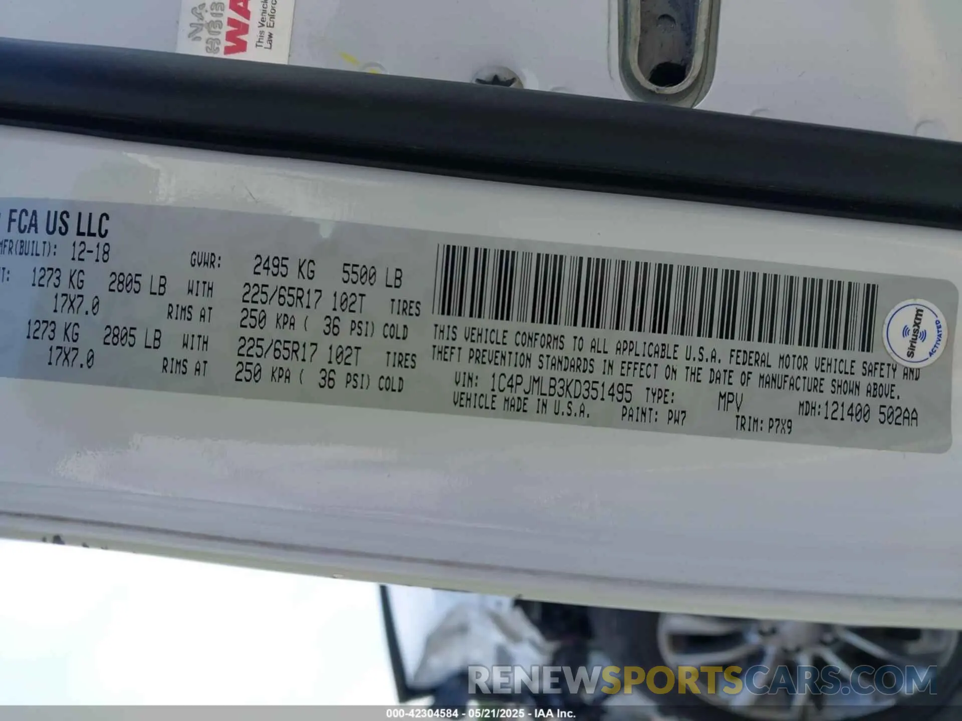 9 fotografías del automóvil dañado 1C4PJMLB3KD351495 JEEP CHEROKEE 2019