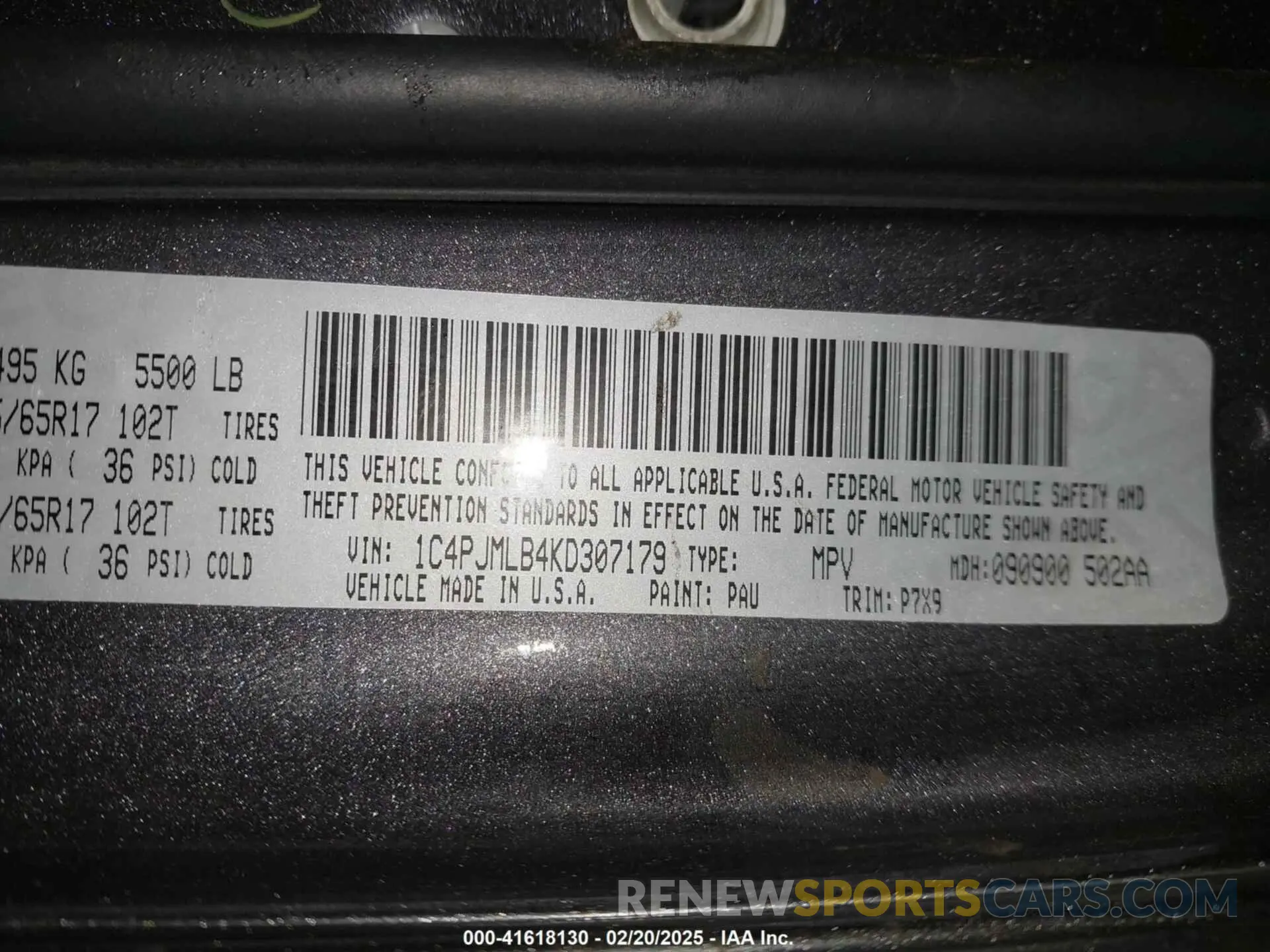 9 fotografías del automóvil dañado 1C4PJMLB4KD307179 JEEP CHEROKEE 2019