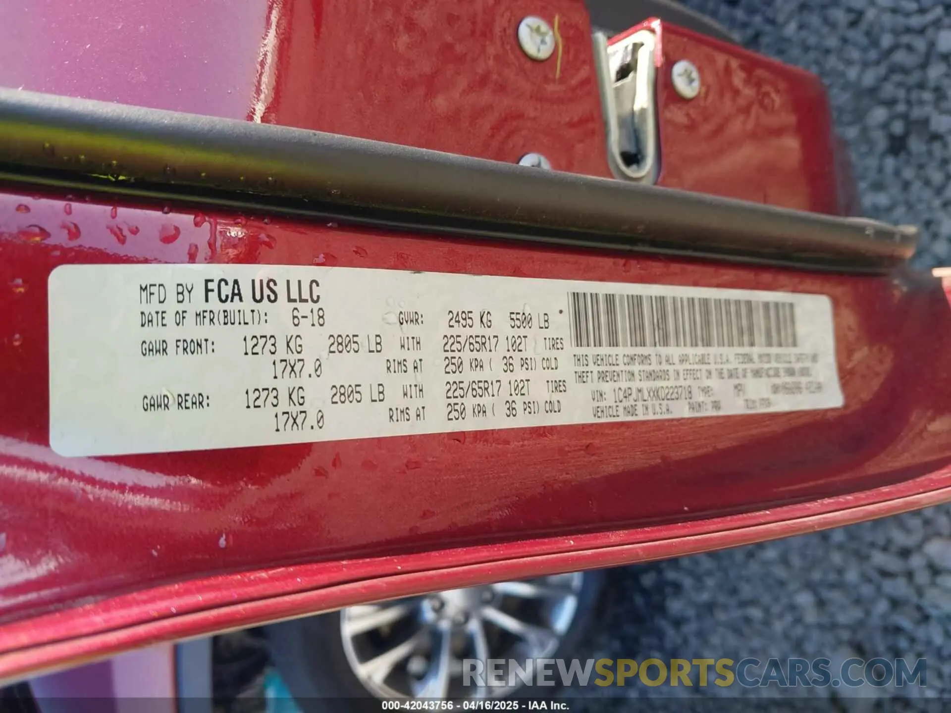 9 fotografías del automóvil dañado 1C4PJMLXXKD223718 JEEP CHEROKEE 2019