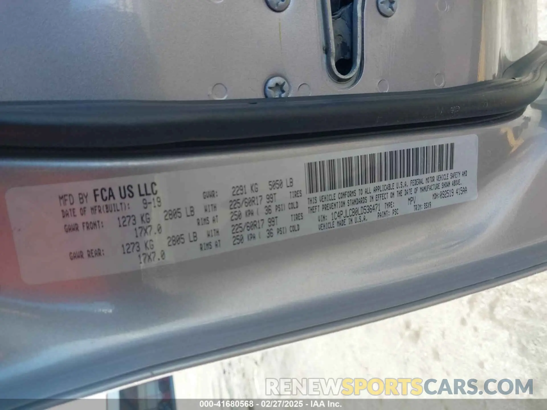 9 fotografías del automóvil dañado 1C4PJLCB0LD536471 JEEP CHEROKEE 2020