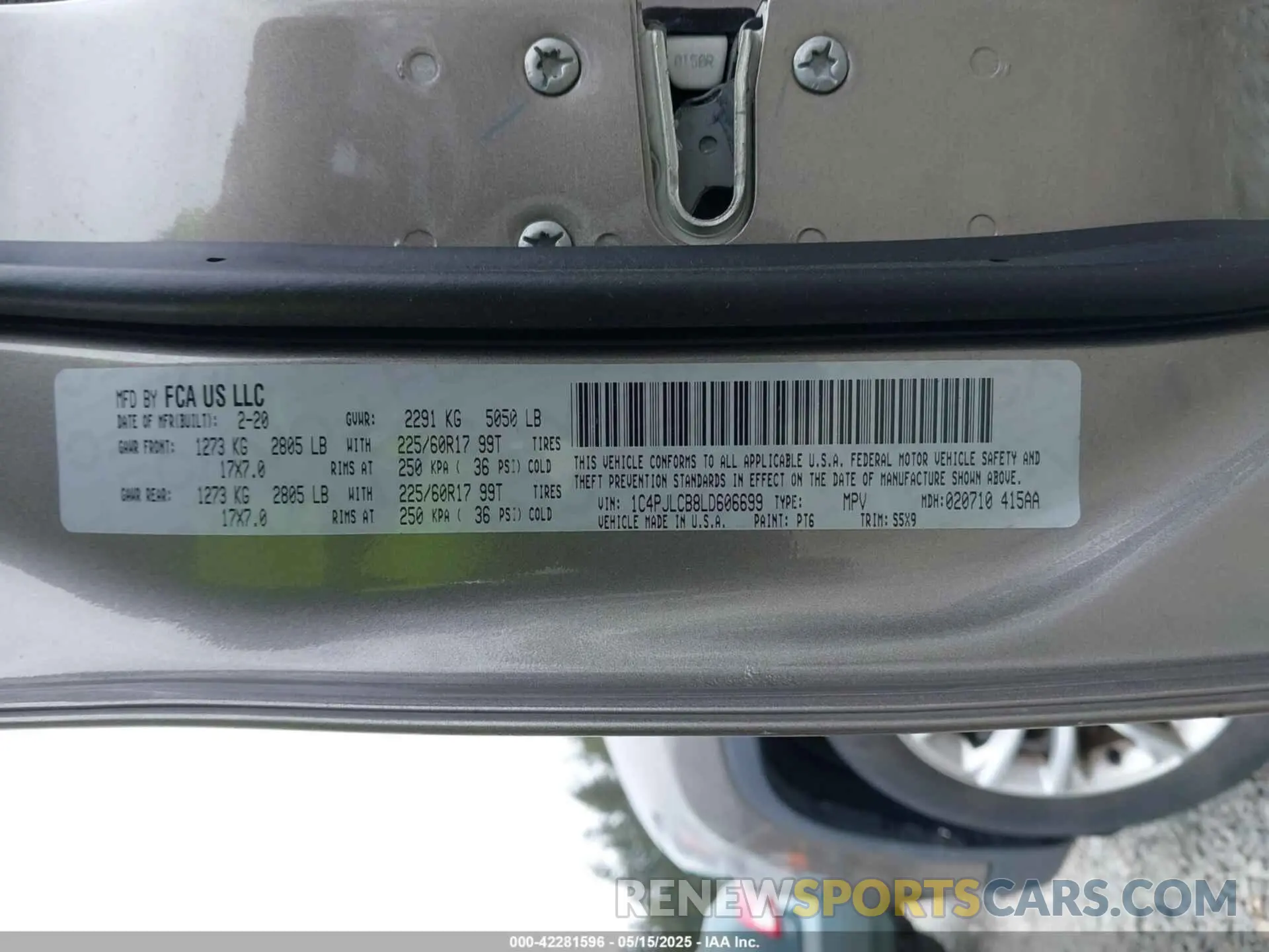 9 fotografías del automóvil dañado 1C4PJLCB8LD606699 JEEP CHEROKEE 2020
