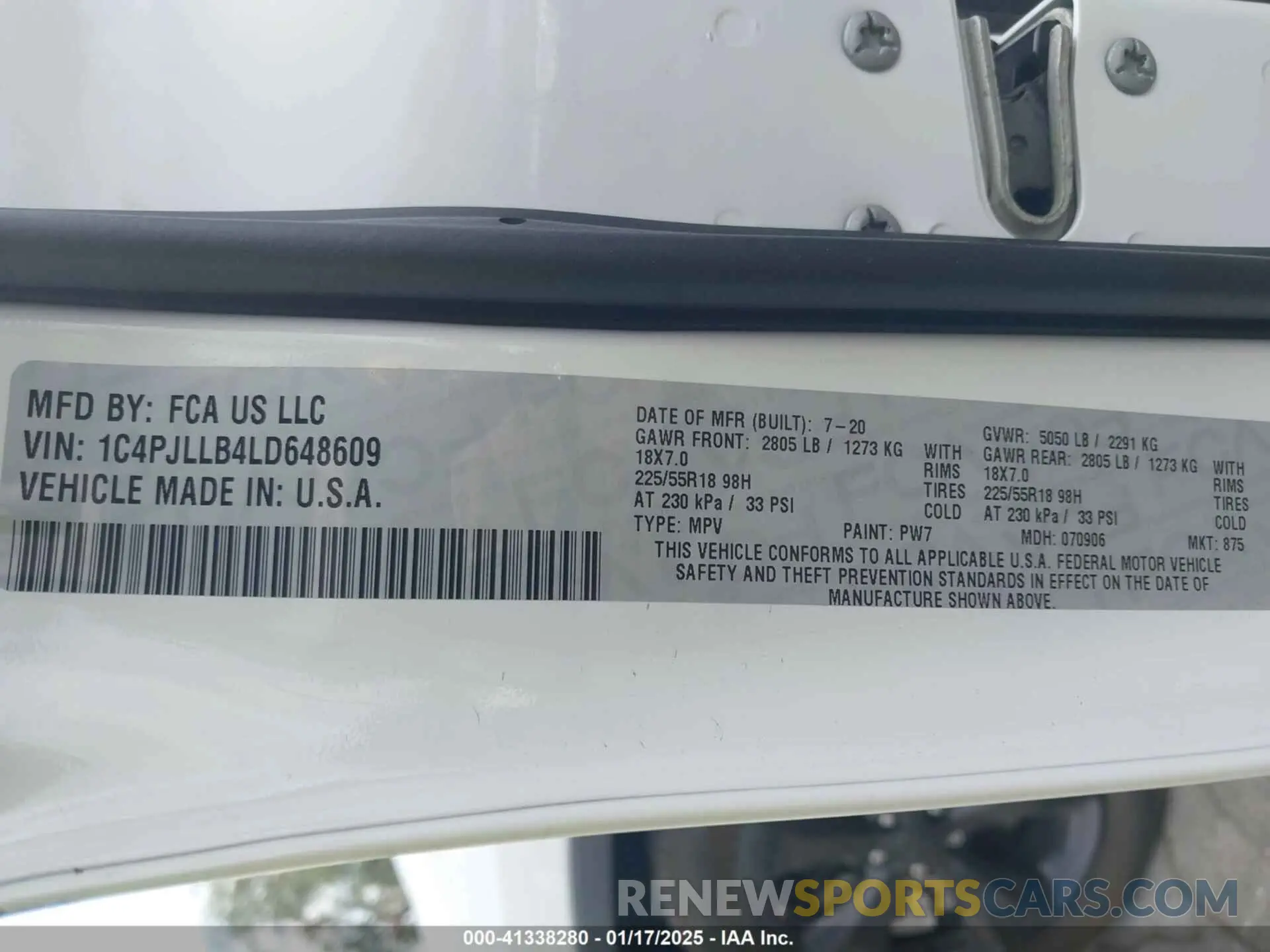 9 fotografías del automóvil dañado 1C4PJLLB4LD648609 JEEP CHEROKEE 2020