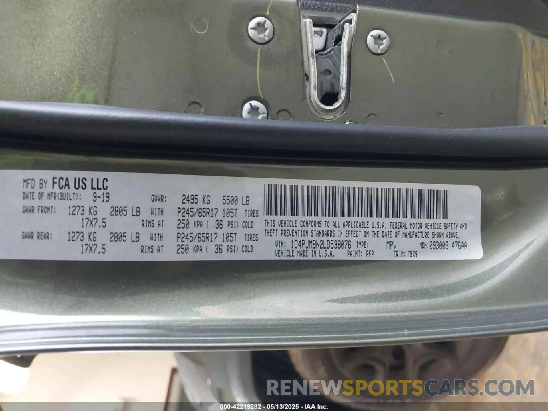 9 fotografías del automóvil dañado 1C4PJMBN2LD538076 JEEP CHEROKEE 2020