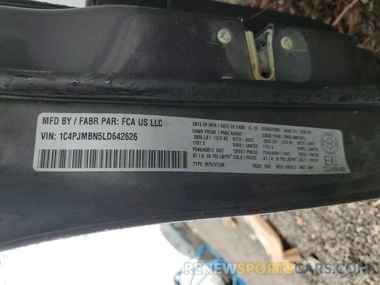 12 fotografías del automóvil dañado 1C4PJMBN5LD642626 JEEP CHEROKEE 2020
