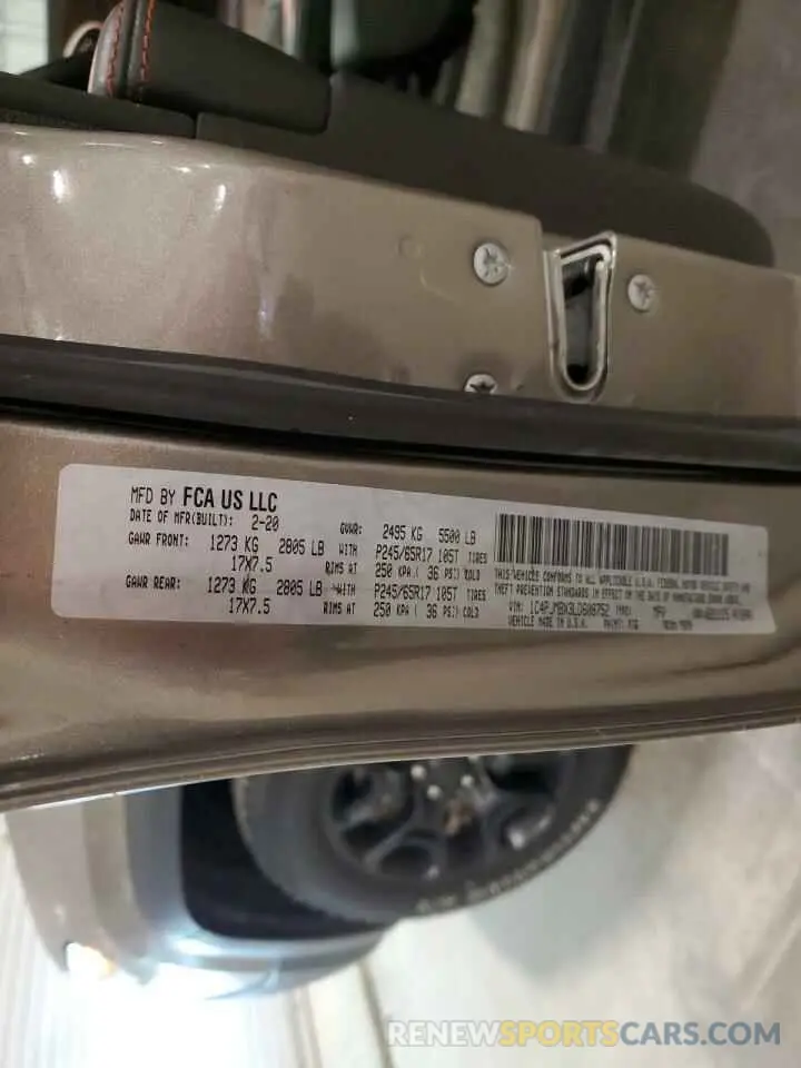 13 fotografías del automóvil dañado 1C4PJMBX3LD608752 JEEP CHEROKEE 2020