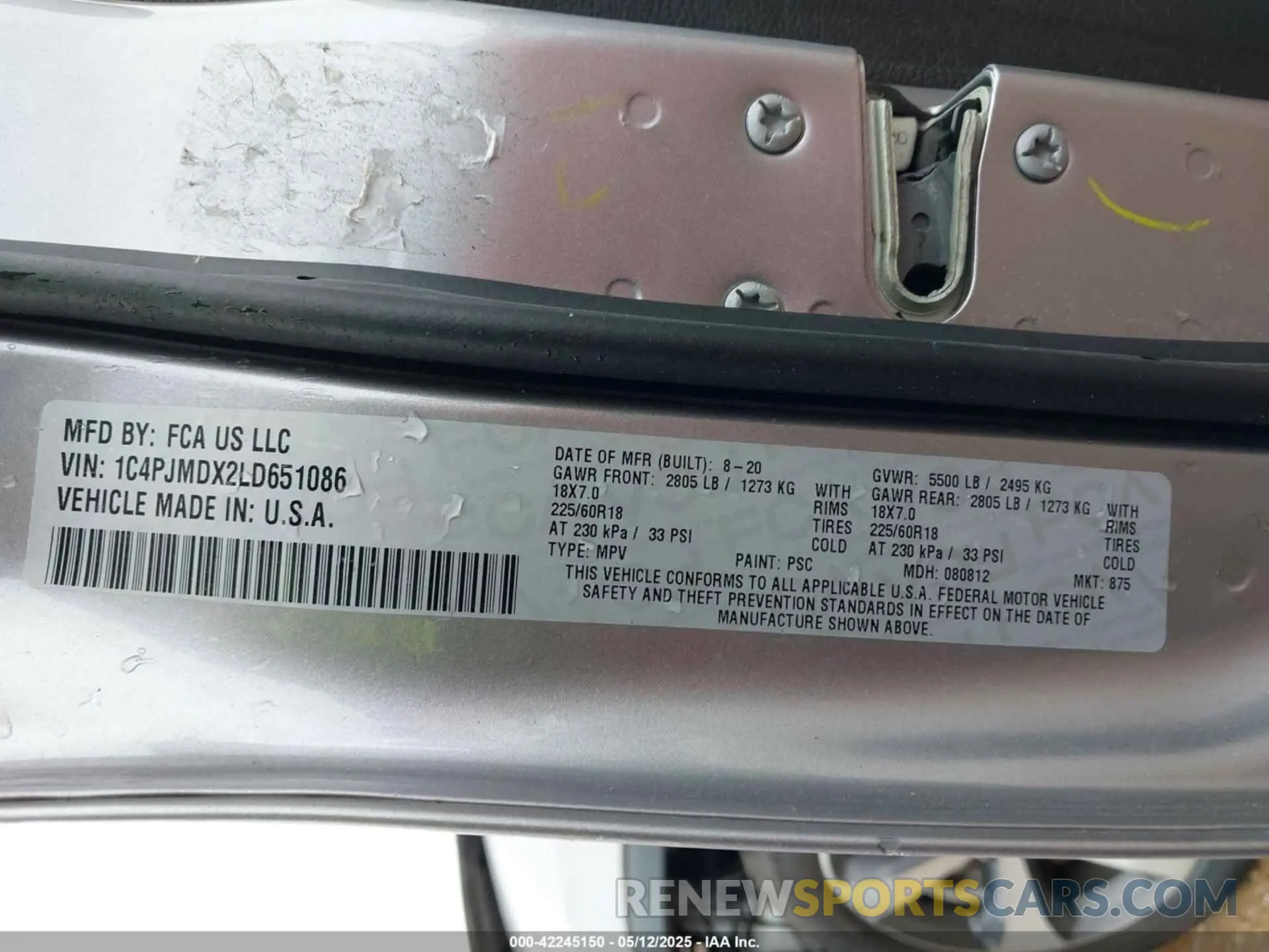 9 fotografías del automóvil dañado 1C4PJMDX2LD651086 JEEP CHEROKEE 2020