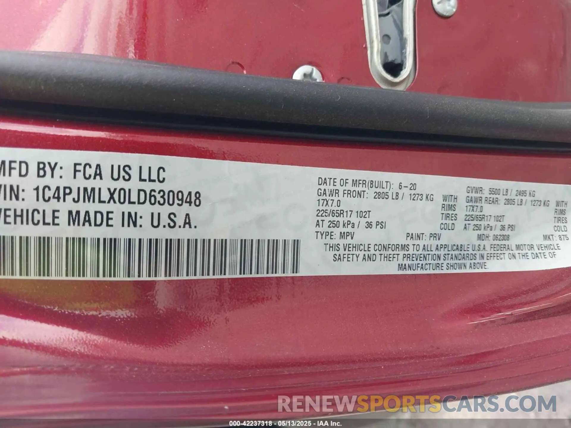 9 fotografías del automóvil dañado 1C4PJMLX0LD630948 JEEP CHEROKEE 2020