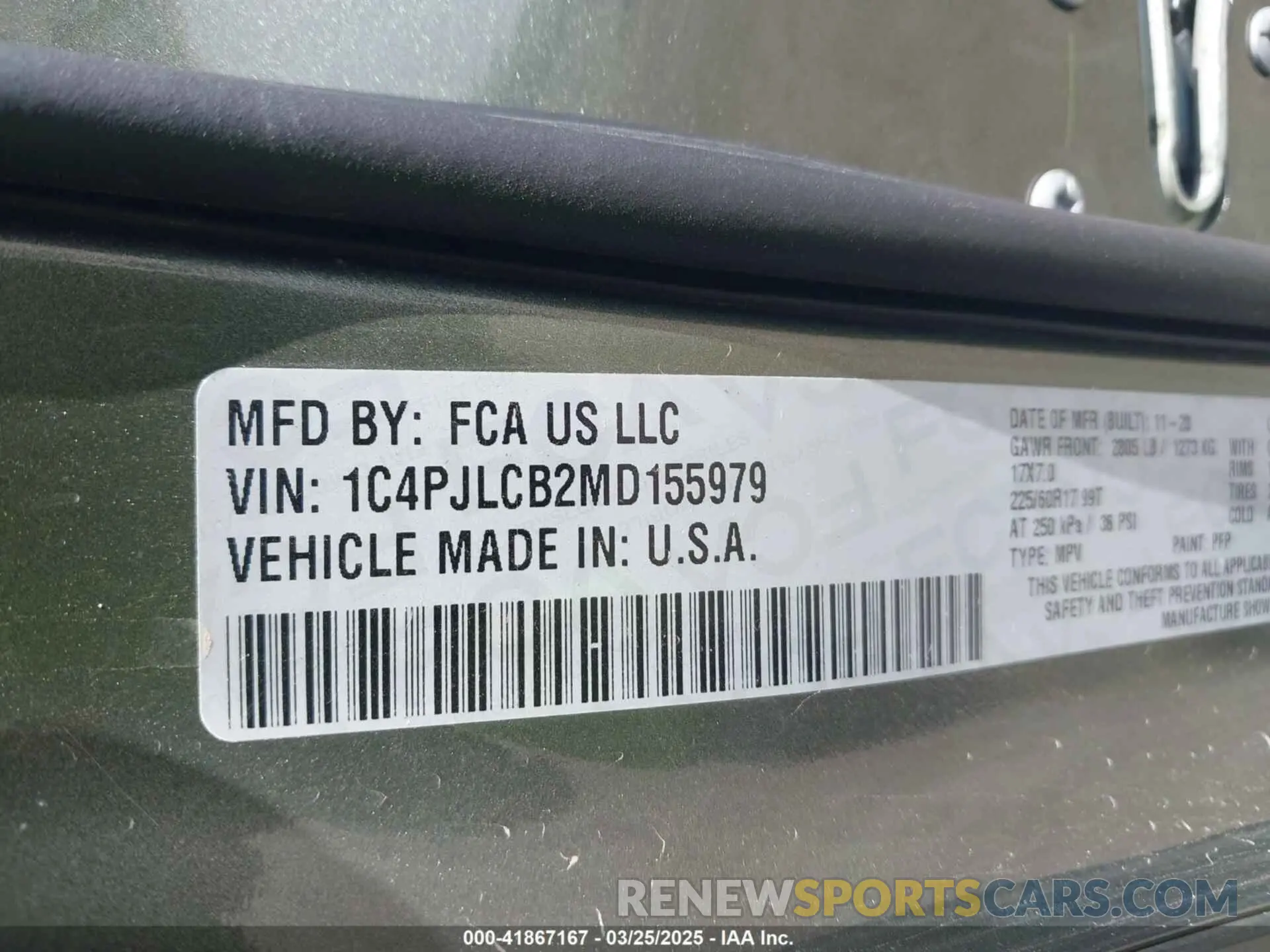 9 fotografías del automóvil dañado 1C4PJLCB2MD155979 JEEP CHEROKEE 2021