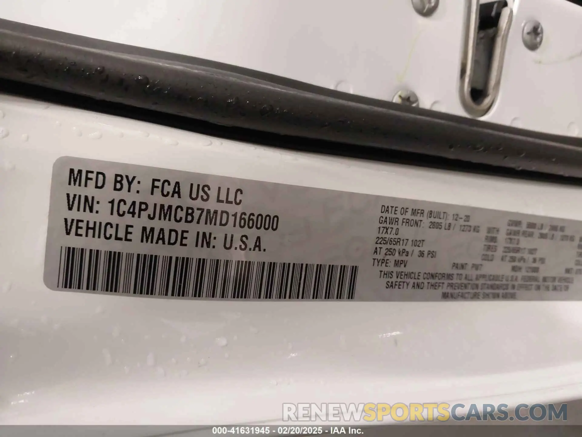 9 fotografías del automóvil dañado 1C4PJMCB7MD166000 JEEP CHEROKEE 2021