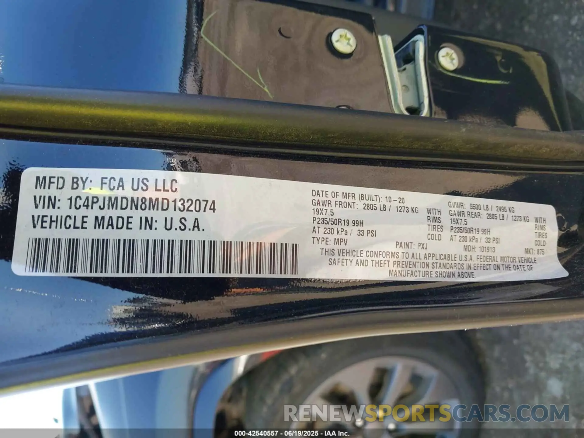 9 fotografías del automóvil dañado 1C4PJMDN8MD132074 JEEP CHEROKEE 2021