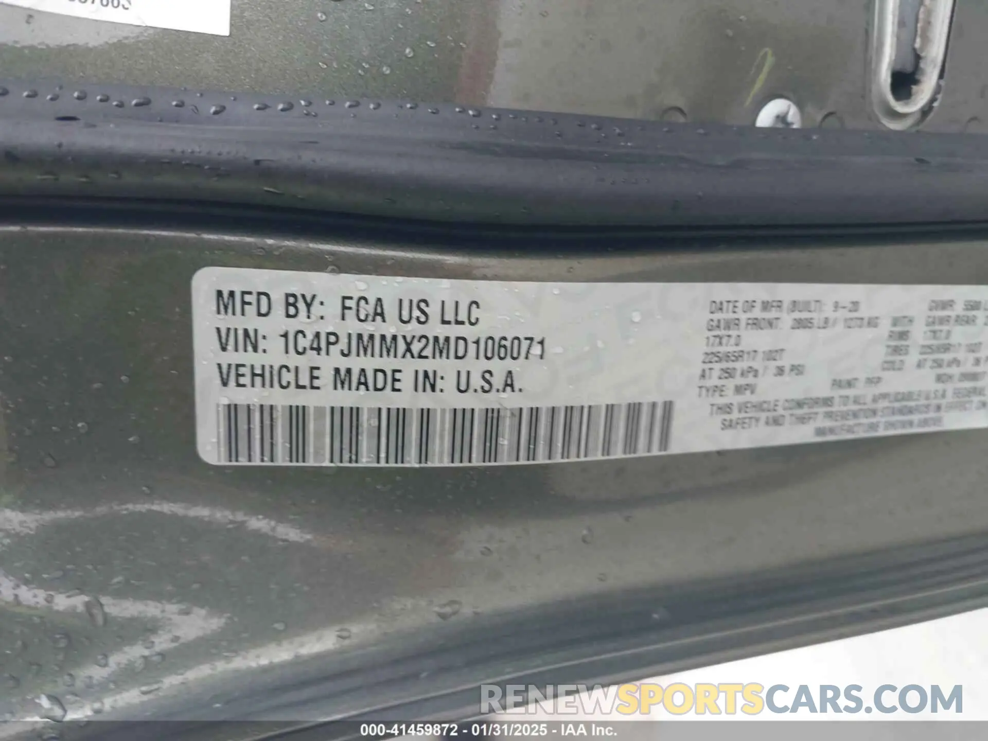 9 fotografías del automóvil dañado 1C4PJMMX2MD106071 JEEP CHEROKEE 2021