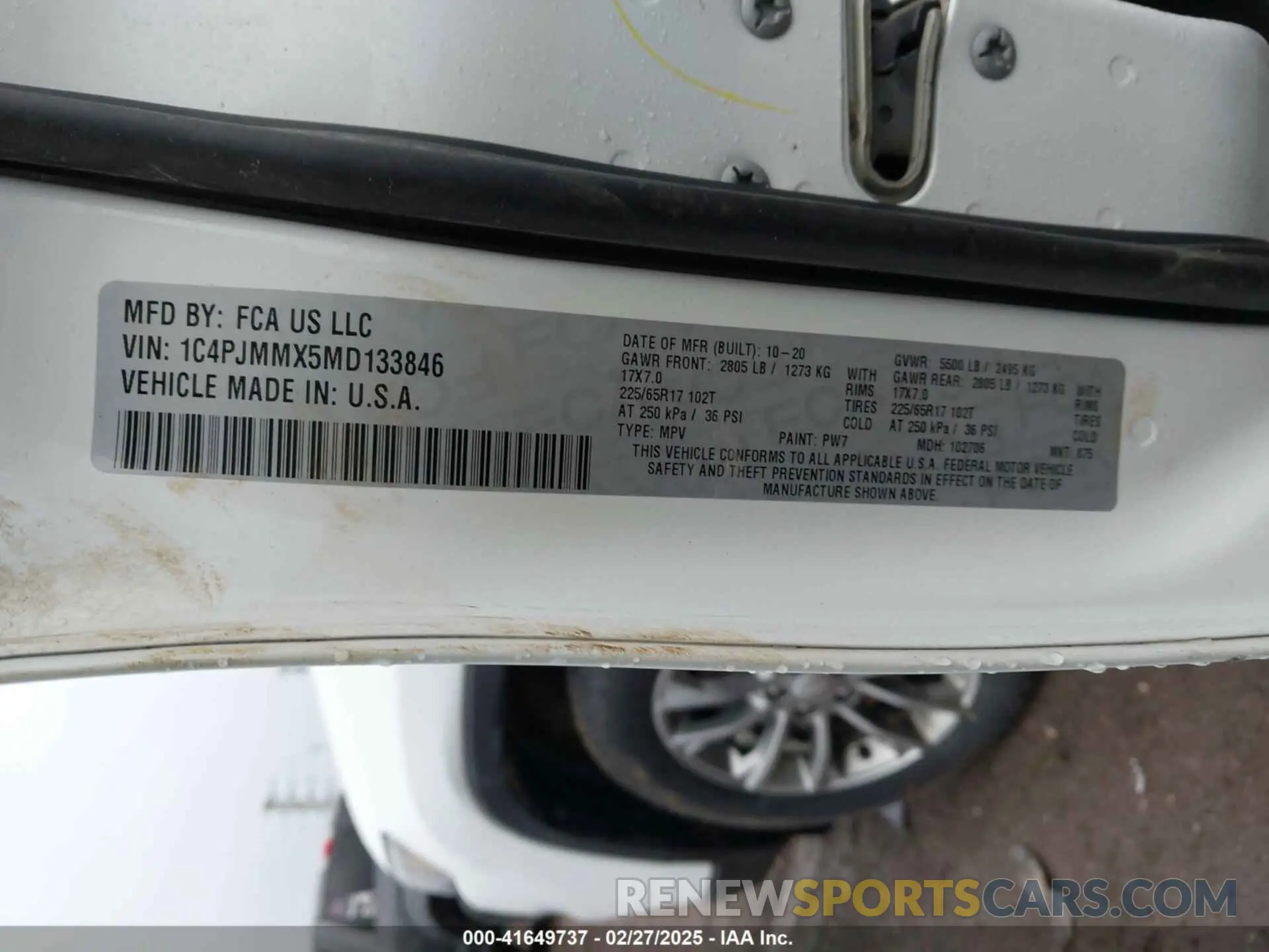 9 fotografías del automóvil dañado 1C4PJMMX5MD133846 JEEP CHEROKEE 2021