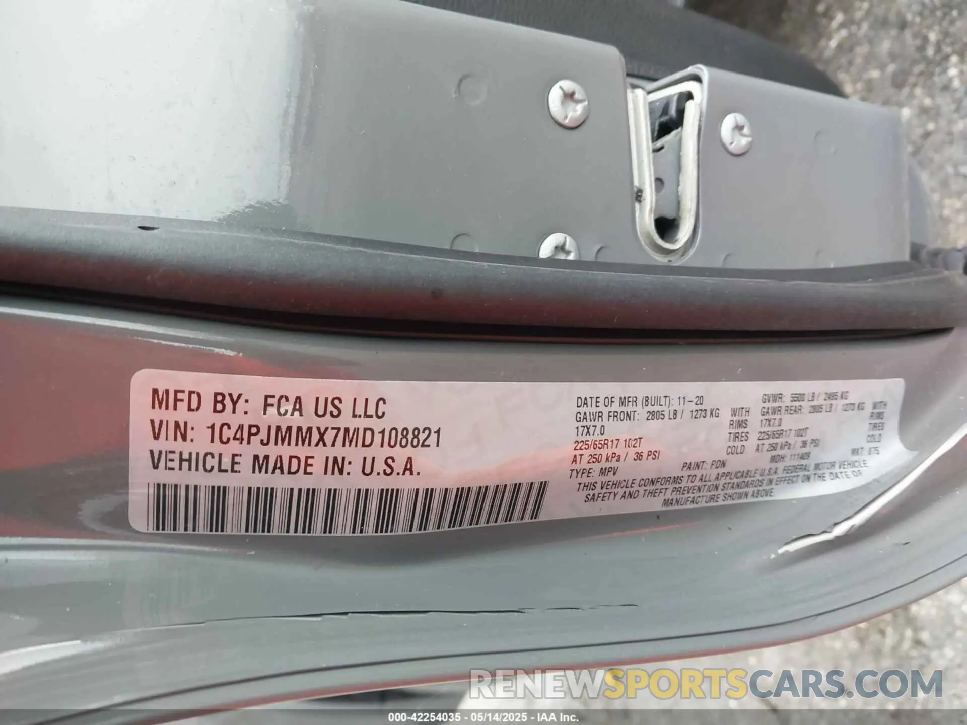 9 fotografías del automóvil dañado 1C4PJMMX7MD108821 JEEP CHEROKEE 2021