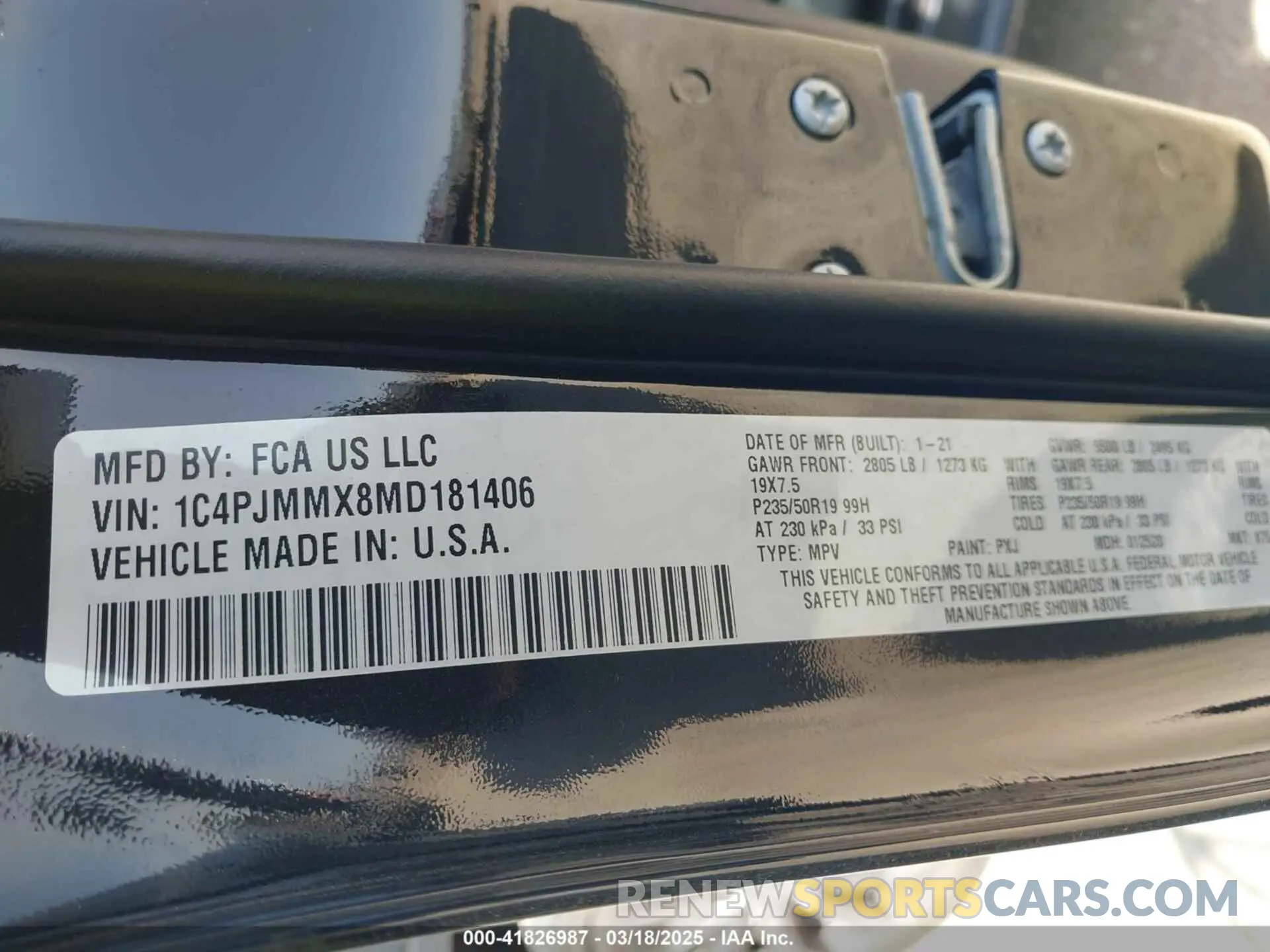 9 fotografías del automóvil dañado 1C4PJMMX8MD181406 JEEP CHEROKEE 2021