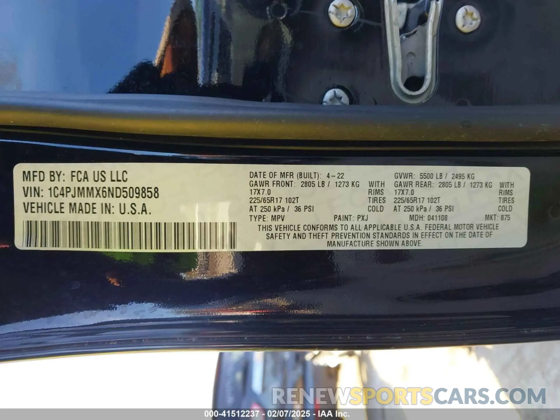 9 fotografías del automóvil dañado 1C4PJMMX6ND509858 JEEP CHEROKEE 2022