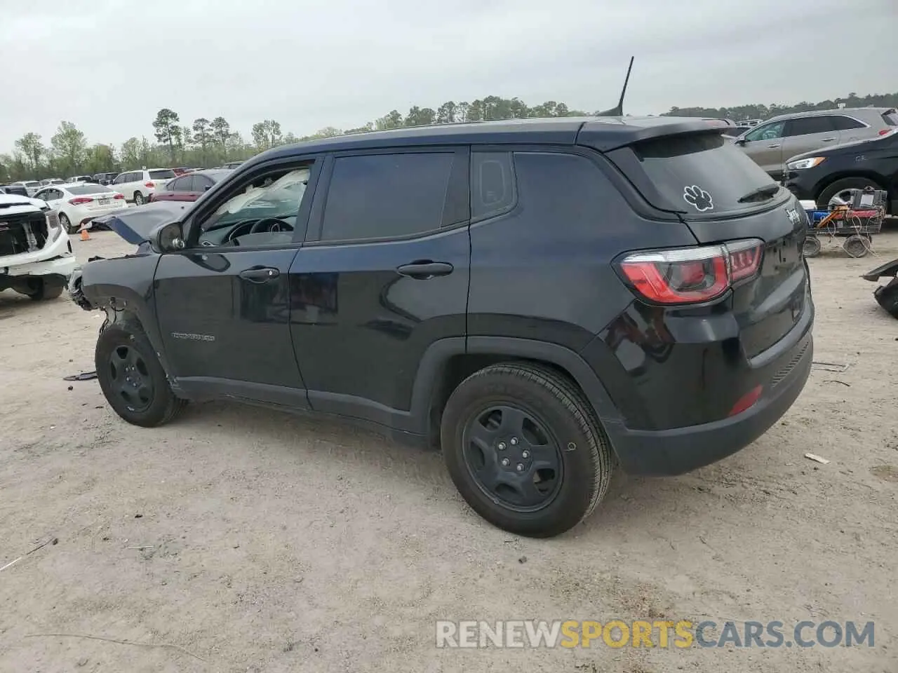2 fotografías del automóvil dañado 3C4NJCABXKT622258 JEEP COMPASS 2019