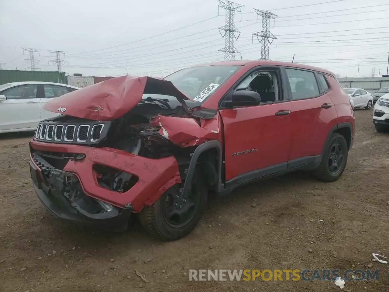 1 fotografías del automóvil dañado 3C4NJCABXKT715569 JEEP COMPASS 2019