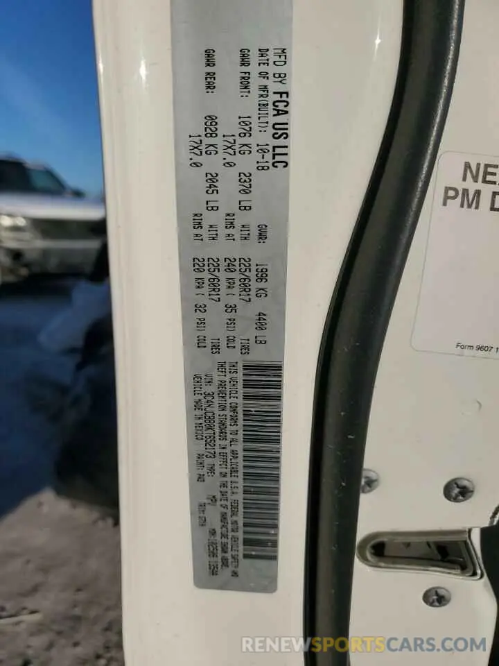 14 fotografías del automóvil dañado 3C4NJCBB0KT652173 JEEP COMPASS 2019