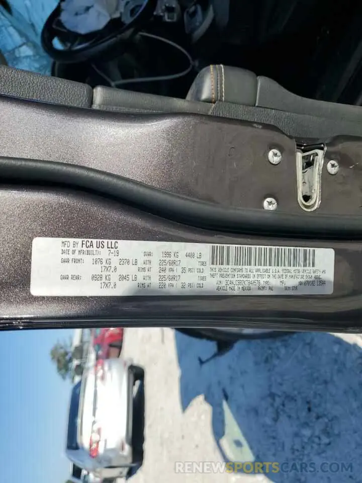 13 fotografías del automóvil dañado 3C4NJCBB2KT840578 JEEP COMPASS 2019