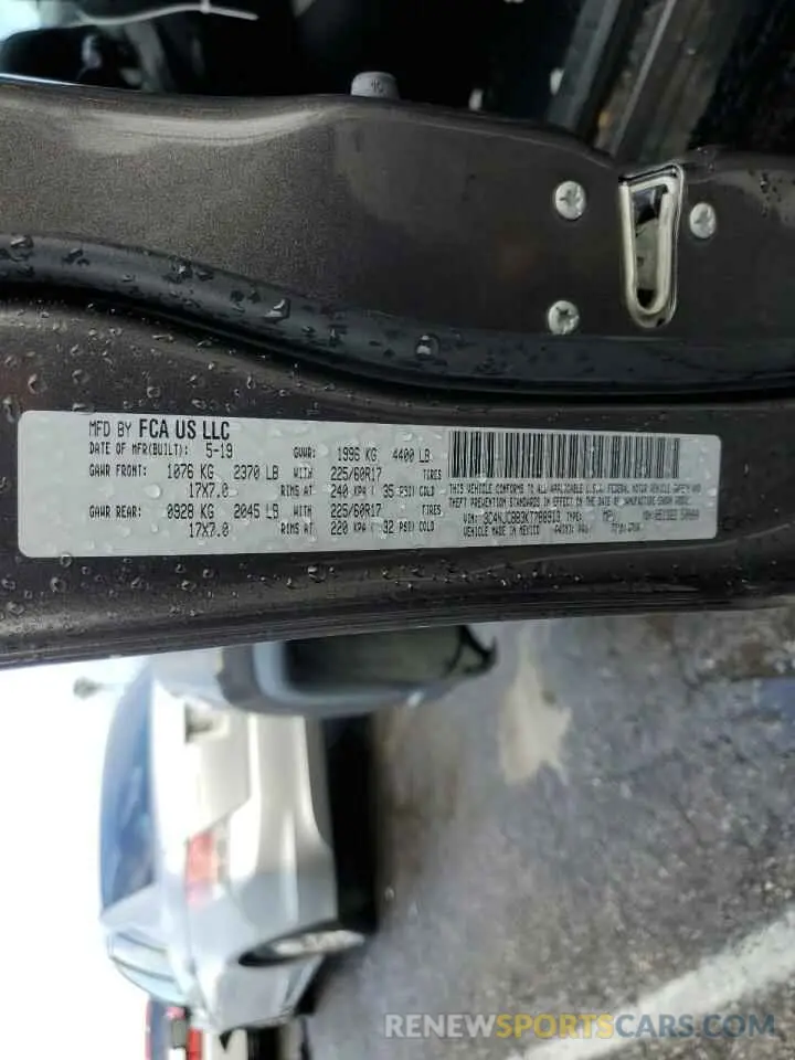 13 fotografías del automóvil dañado 3C4NJCBB3KT788913 JEEP COMPASS 2019