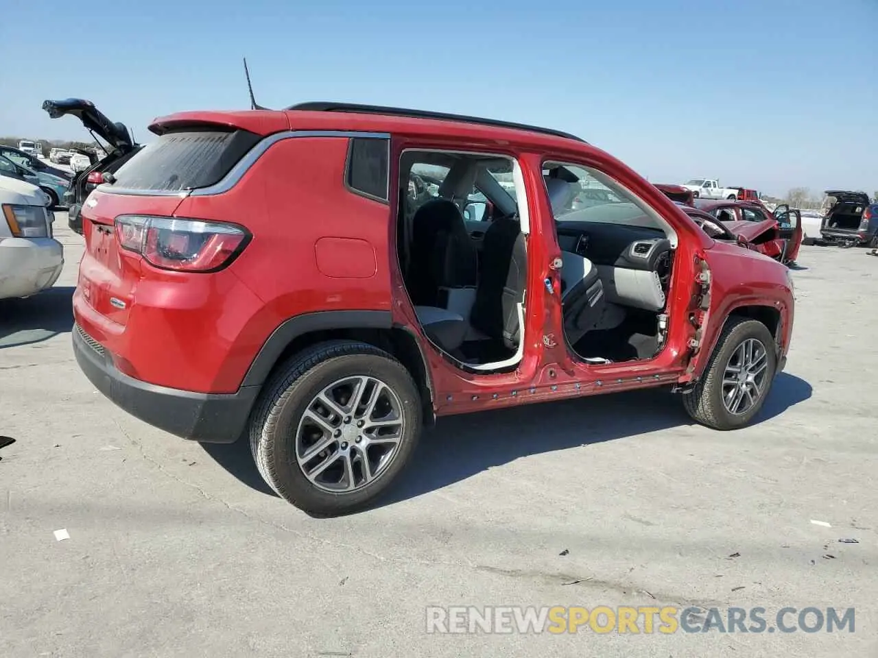 3 fotografías del automóvil dañado 3C4NJCBB6KT637161 JEEP COMPASS 2019