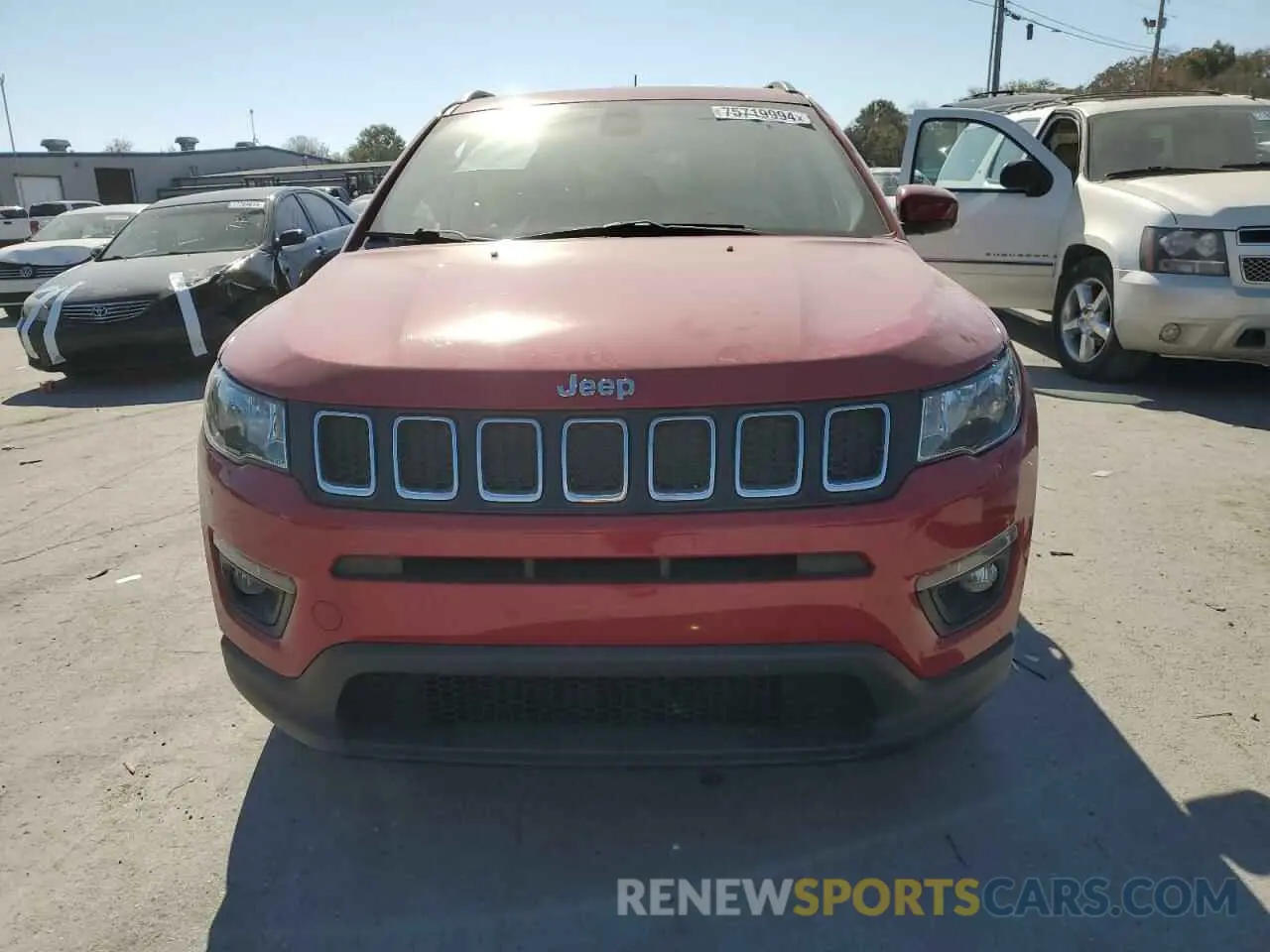 5 fotografías del automóvil dañado 3C4NJCBB6KT637161 JEEP COMPASS 2019